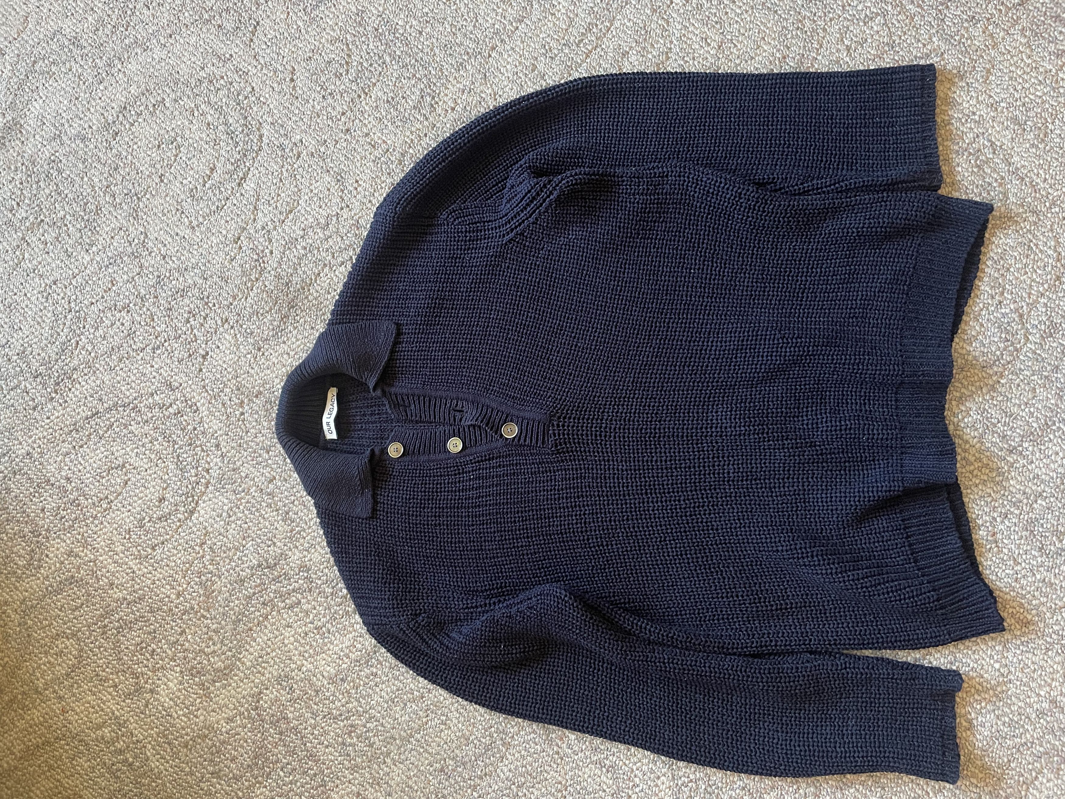 Our Legacy Our Legacy Big Piquet - Navy Chunky Cotton Rib Size US M / EU 48-50 / 2 - 4 Thumbnail