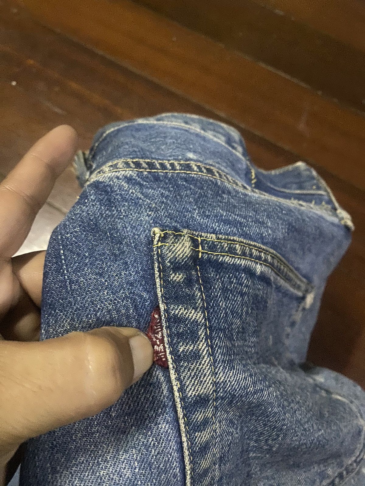 Warehouse FIRE 🔥 vintage DENIME JAPAN Selvedge Denim nice faded b1 Size US 33 - 16 Thumbnail