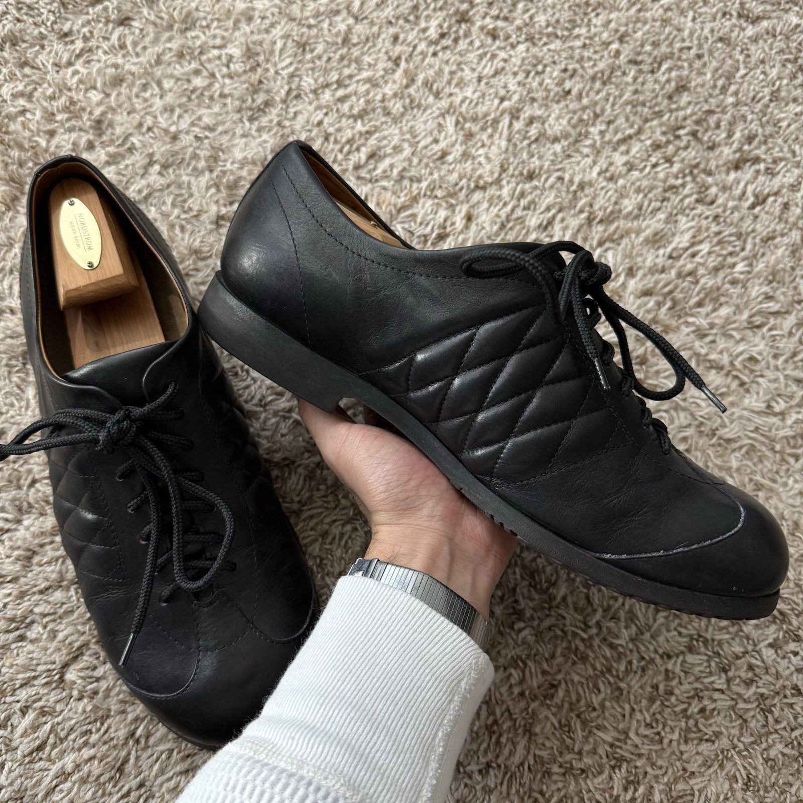 Dries Van Noten RARE Dries Van Noten Quilted Black Leather Dress Shoes 11.5 Size US 11.5 / EU 44-45 - 4 Thumbnail