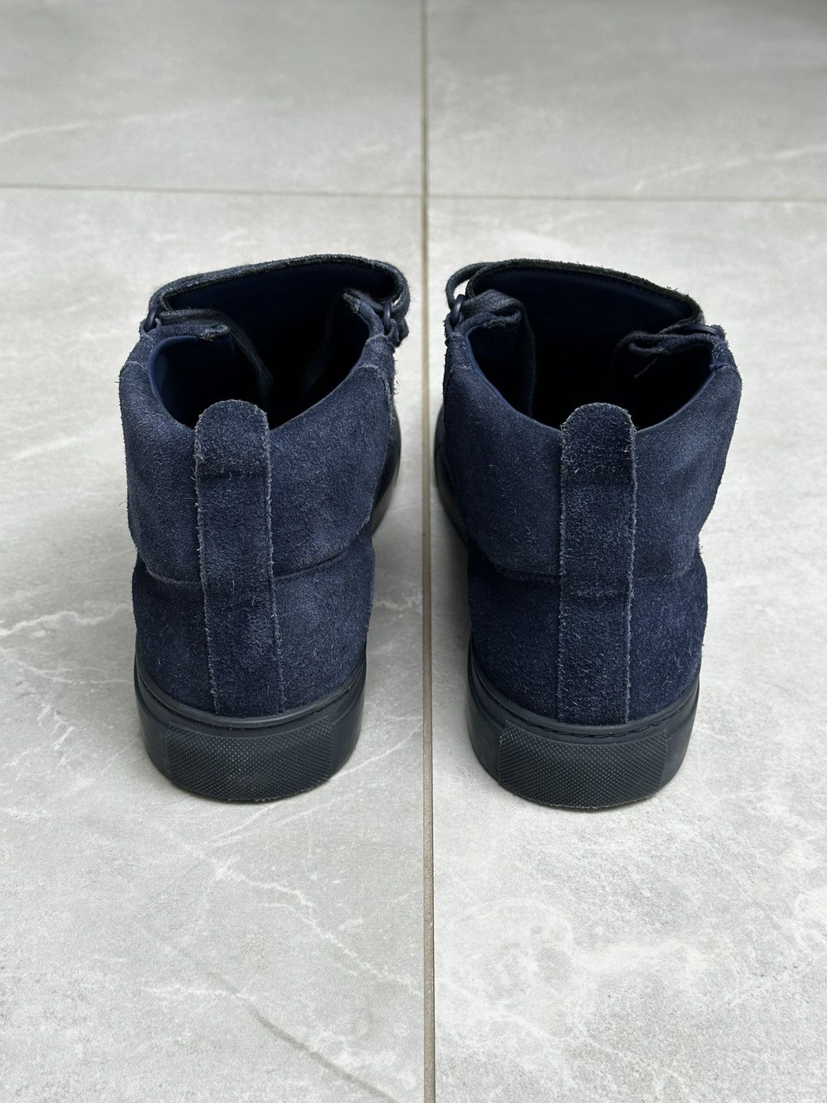 Balenciaga Balenciaga Arena High Dark Blue / Navy Suede Leather 40 EU Size US 8.5 / EU 41-42 - 7 Thumbnail