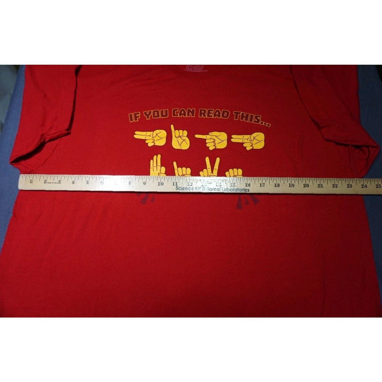 Vintage SIGN LANGUAGE If You Can Read This HIGH FIVE Men XL T-Shirt NEW Size US XL / EU 56 / 4 - 7 Thumbnail