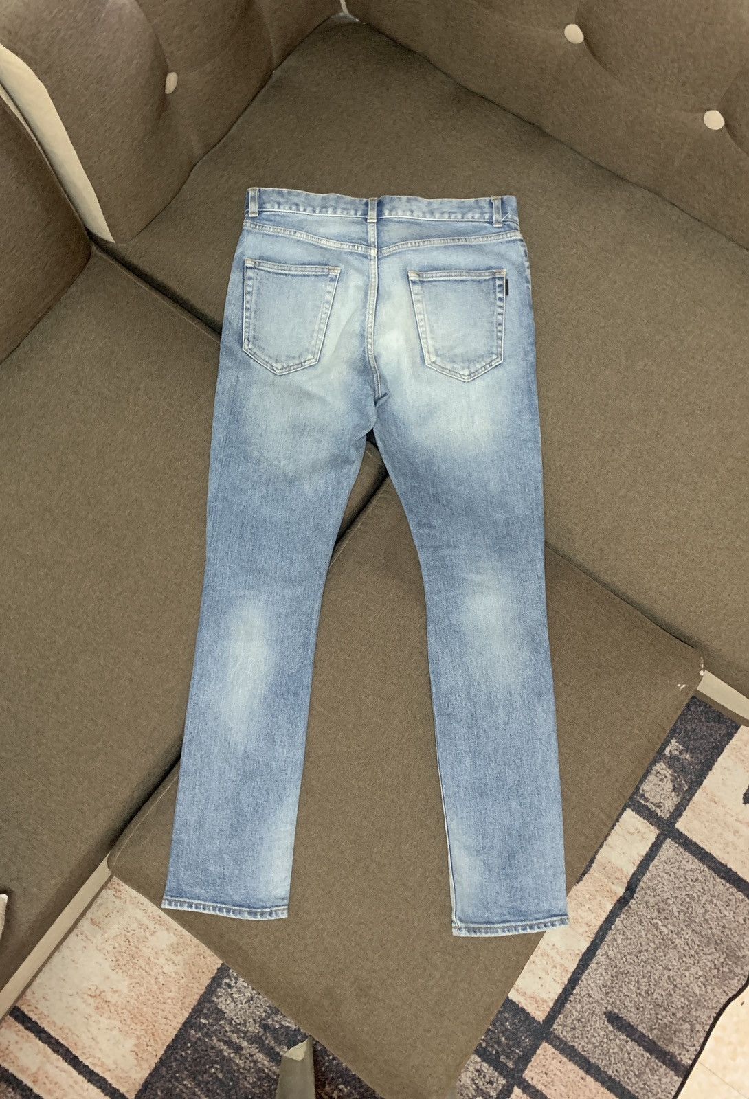 Saint Laurent Paris 2019 Saint Laurent Paris D10 Distressed Light Wash Denim Size US 32 / EU 48 - 2 Thumbnail