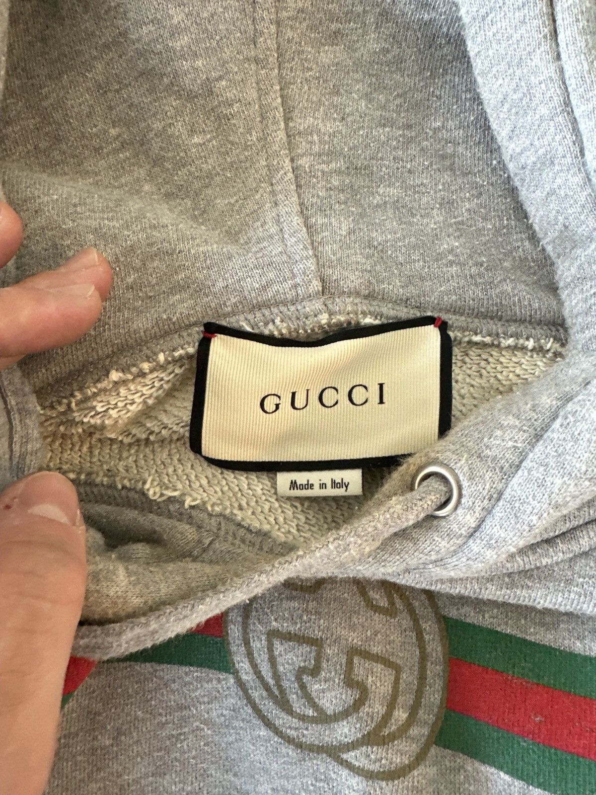 Gucci Gucci grey hoodie with dragon embroidery Size US S / EU 44-46 / 1 - 2 Thumbnail