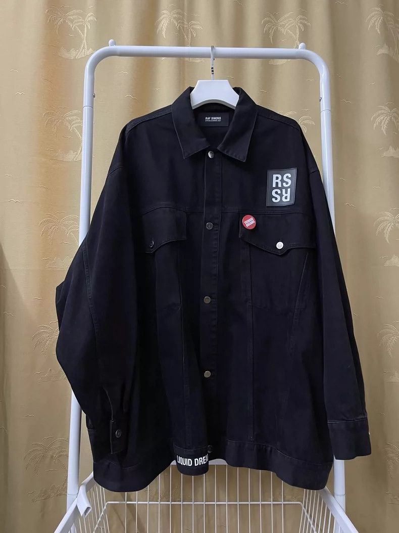 Raf Simons Black Oversized Denim Jacket- DMC