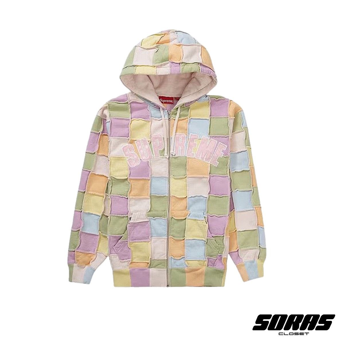 Supreme Reverse Patchwork Zip Up Hoodie - bibarnabloc.cat