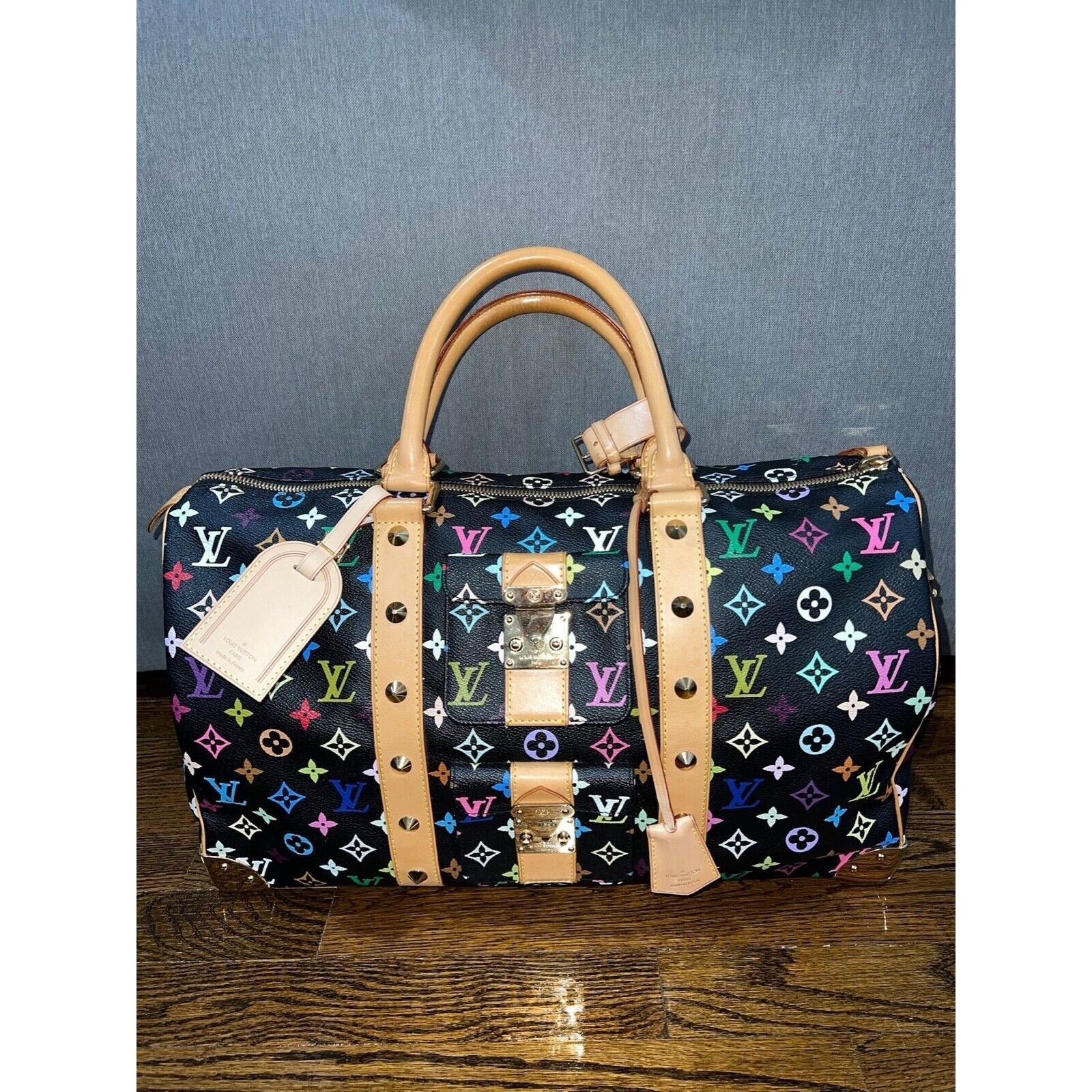 Louis Vuitton Louis Vuitton Murakami Black Multicolor Monogram Travel Bag Size ONE SIZE - 2 Thumbnail