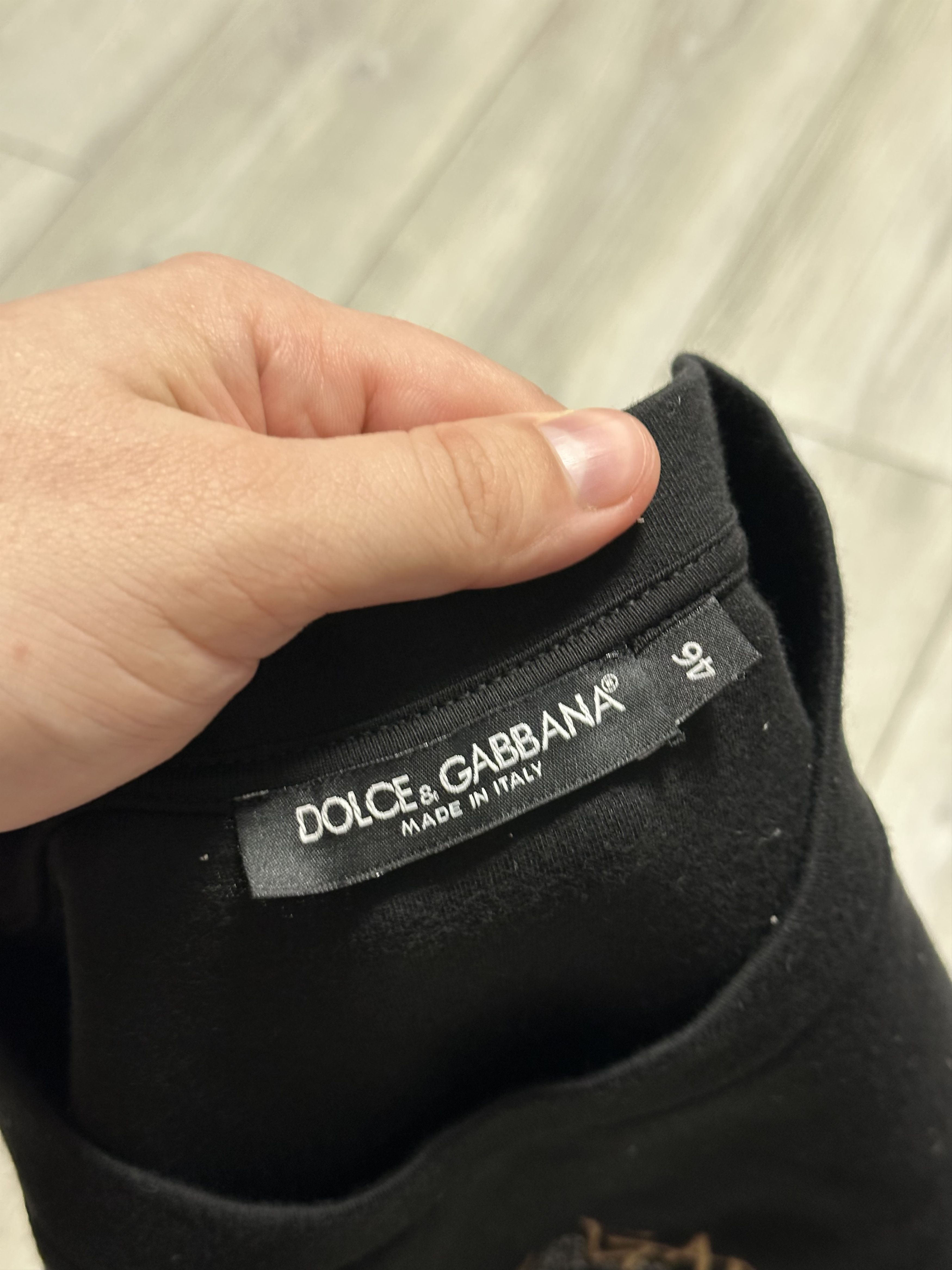 Dolce & Gabbana DOLCE & GABBANA T-shirt Black Logo Cotton Crewneck IT46 / S Size US S / EU 44-46 / 1 - 3 Thumbnail