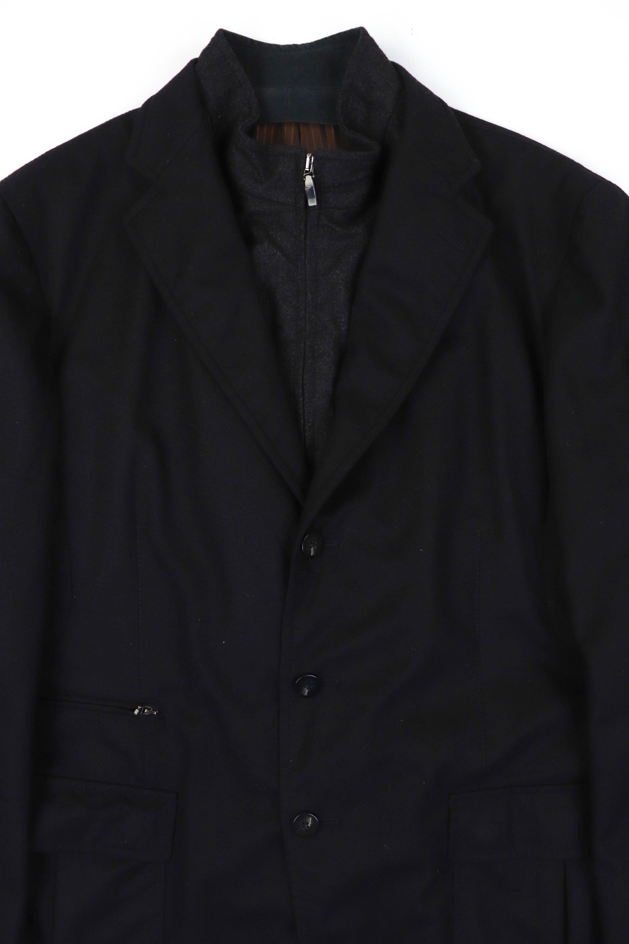 Pal Zileri PAL ZILERI Concept Black Wool Sport Coat Blazer Jacket Size 48R - 6 Thumbnail
