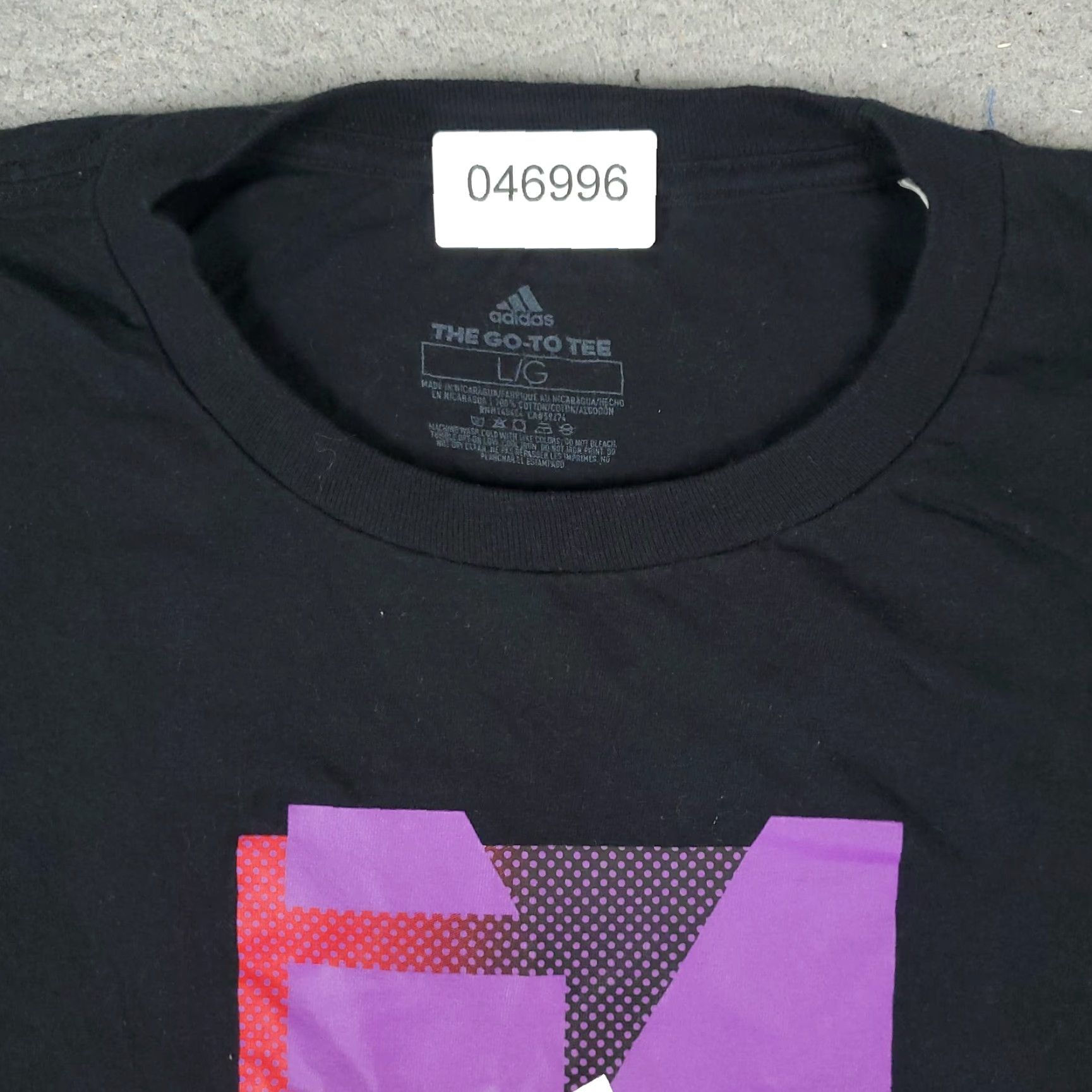 Adidas Adidas T Shirt Mens Large Black Logo Short Sleeve Crew Neck Cotton Blend Casual Size US L / EU 52-54 / 3 - 3 Thumbnail
