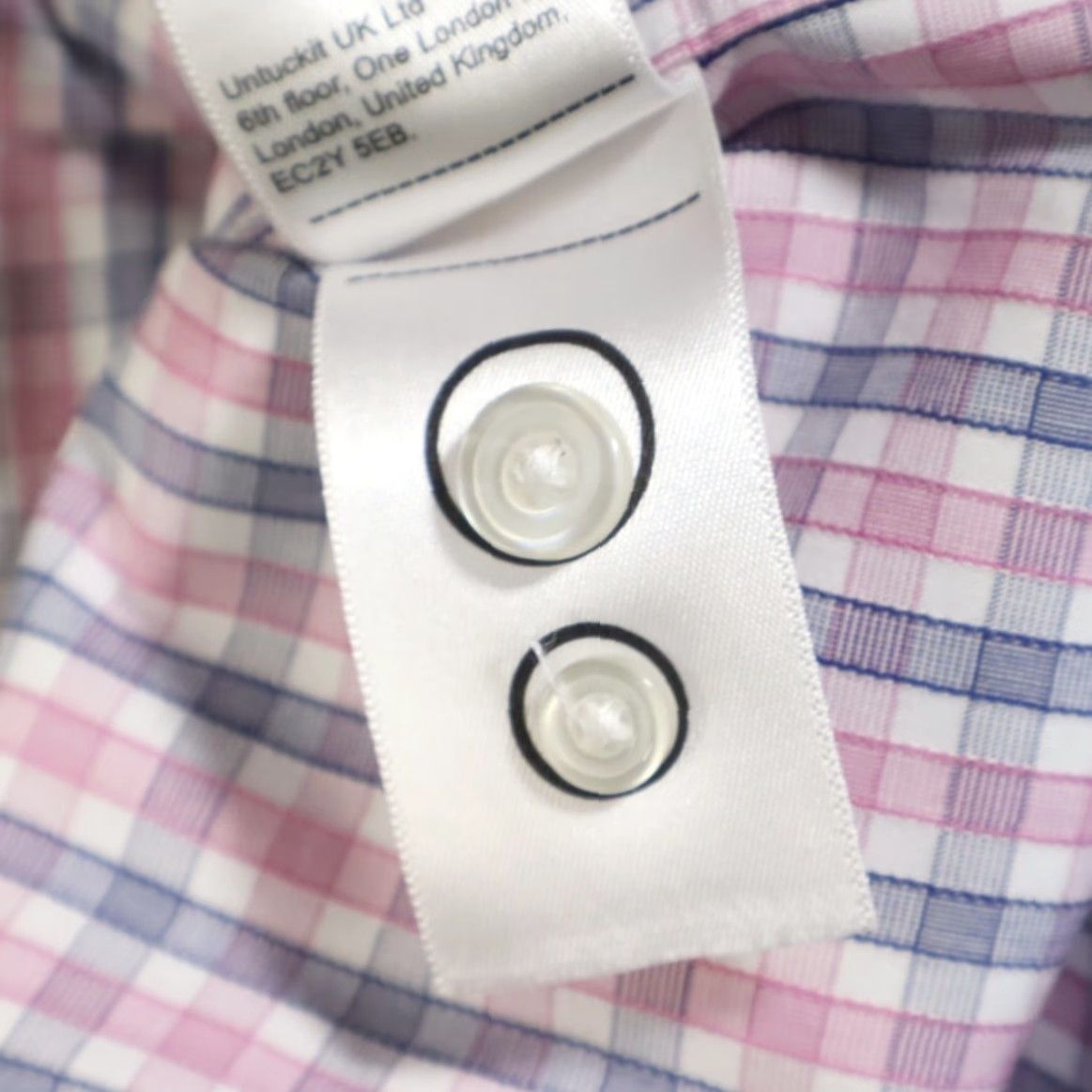 UNTUCKit Untuckit Dolcetto WF Cotton Gingham Long Sleeve Button Up Shirt Pink Men's XL Size US XL / EU 56 / 4 - 7 Thumbnail