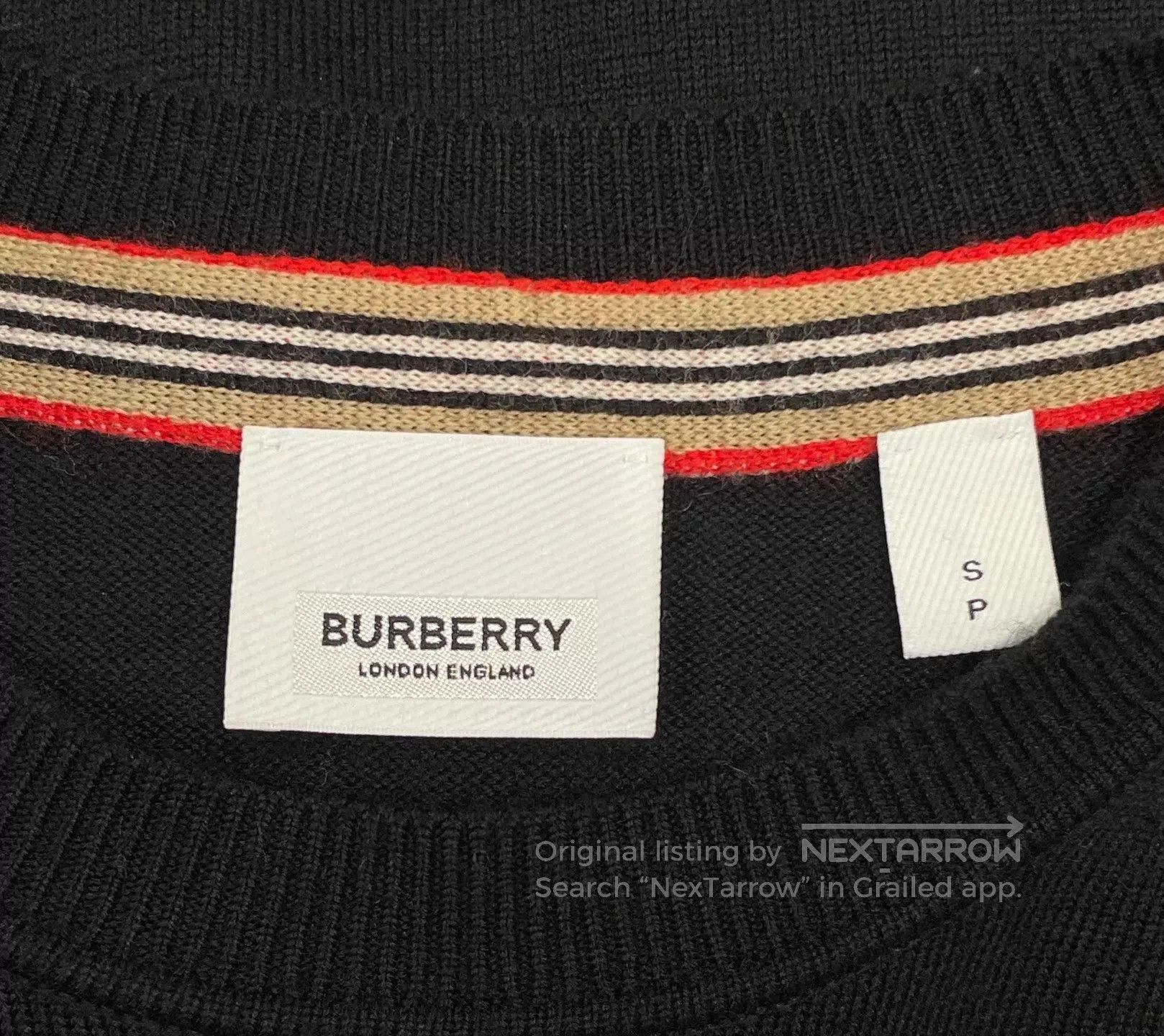 Burberry Black Long-Sleeve Crew Neck Sweatshirt. Size US S / EU 44-46 / 1 - 5 Thumbnail