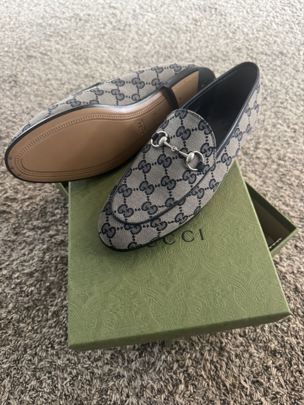 Gucci Gucci Jordan GG Monogram Horsebit Loafers Size US 7.5 / IT 37.5 - 2 Thumbnail