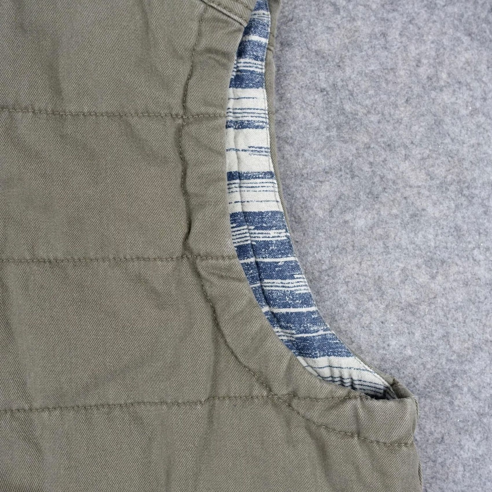 Union LA Union SEA WA Vest Mens Medium Green Quilted Snap Front Insulated Lined Canvas Size US M / EU 48-50 / 2 - 3 Thumbnail