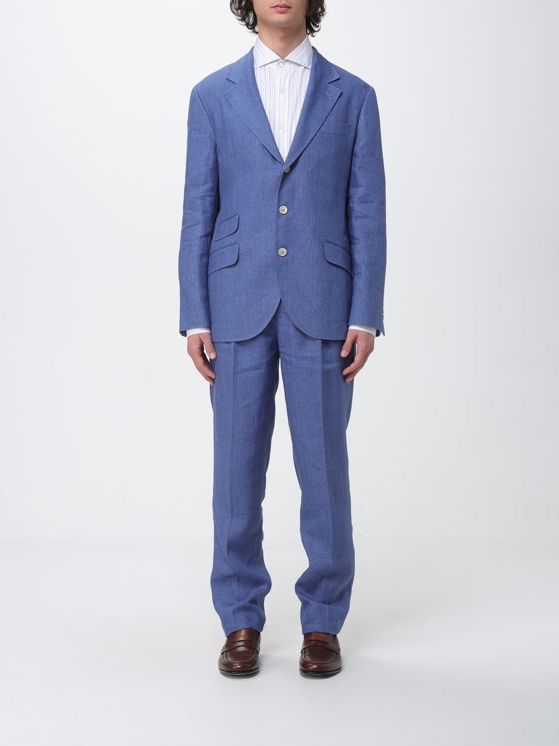 Brunello Cucinelli Brunello Cucinelli Suit Men Blue Size US XL / EU 56 / 4 - 1 Thumbnail