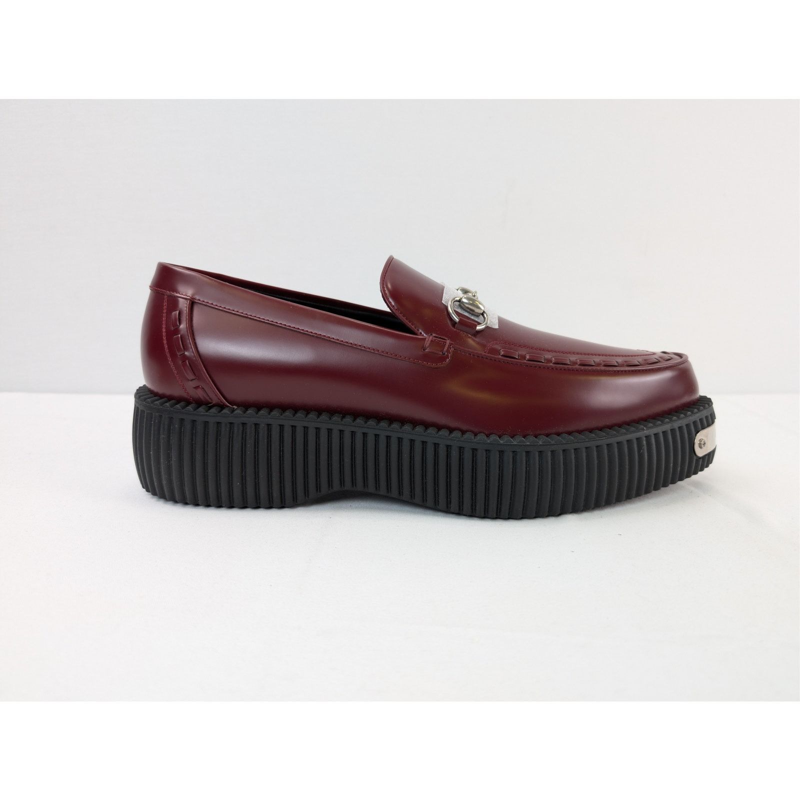 Gucci o1rshd1 Horsebit Creeper Loafer in Rosso Ancora Red leather Size US 11.5 / EU 44-45 - 4 Thumbnail