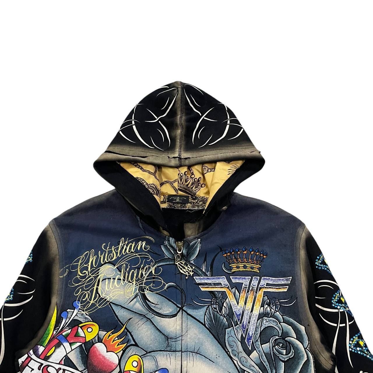 Christian Audigier Vintage Christian Audigier Los Angeles Print Hoodie Size US S / EU 44-46 / 1 - 2 Thumbnail