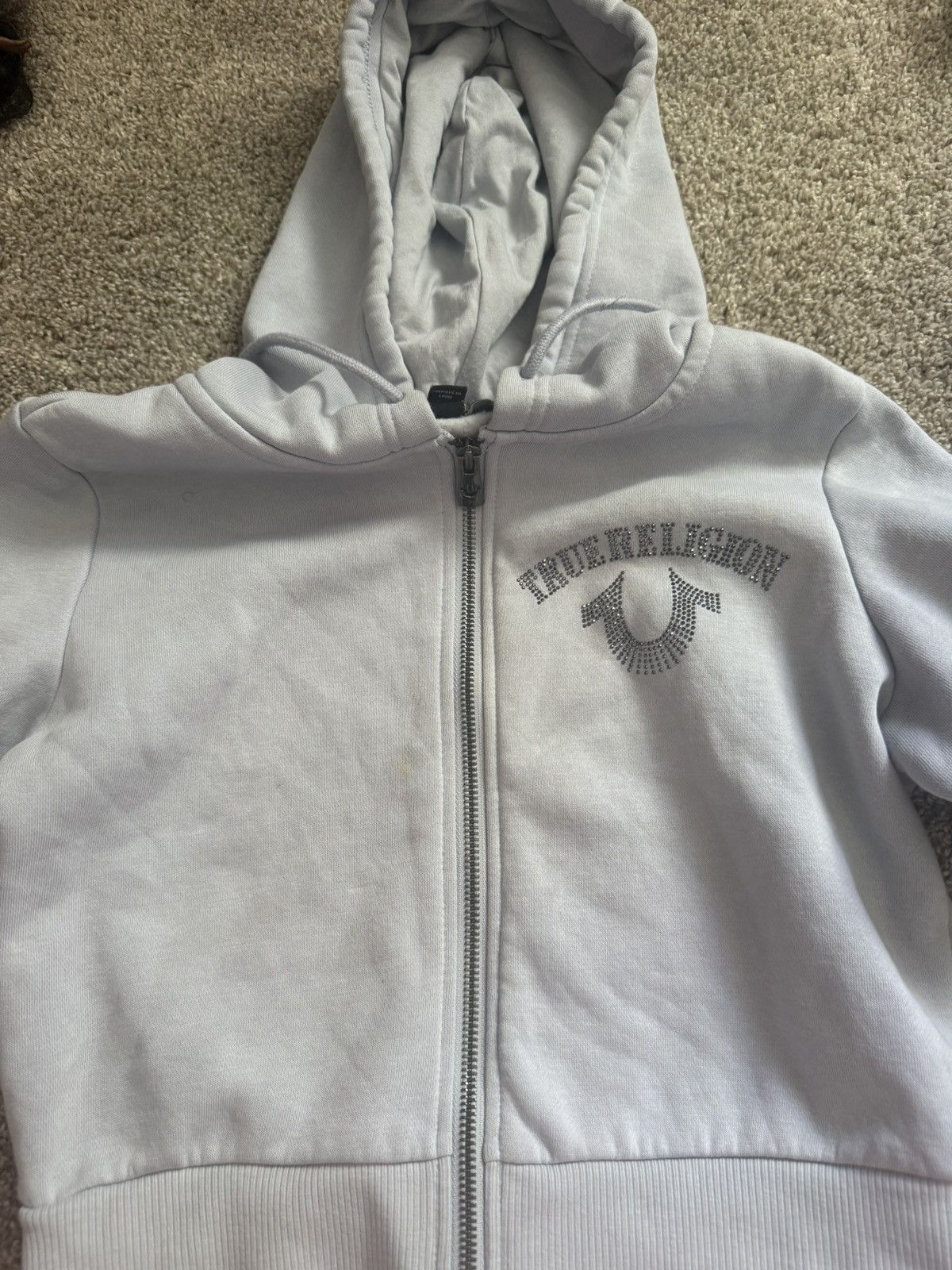 True Religion Light blue cropped True Religion Hoodie Size S / US 4 / IT 40 - 2 Thumbnail