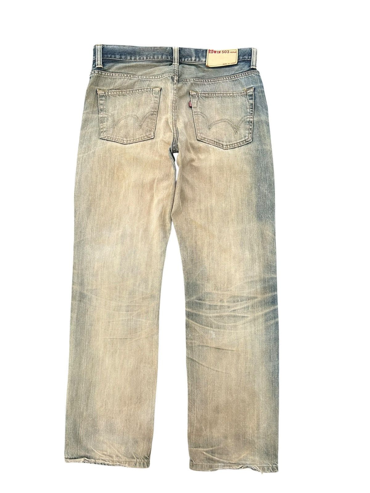 Kapital Vintage Edwin 503 RUSTY MUD WASH Distressed Denim Jeans 🎌☠️ Size US 34 / EU 50 - 4 Thumbnail