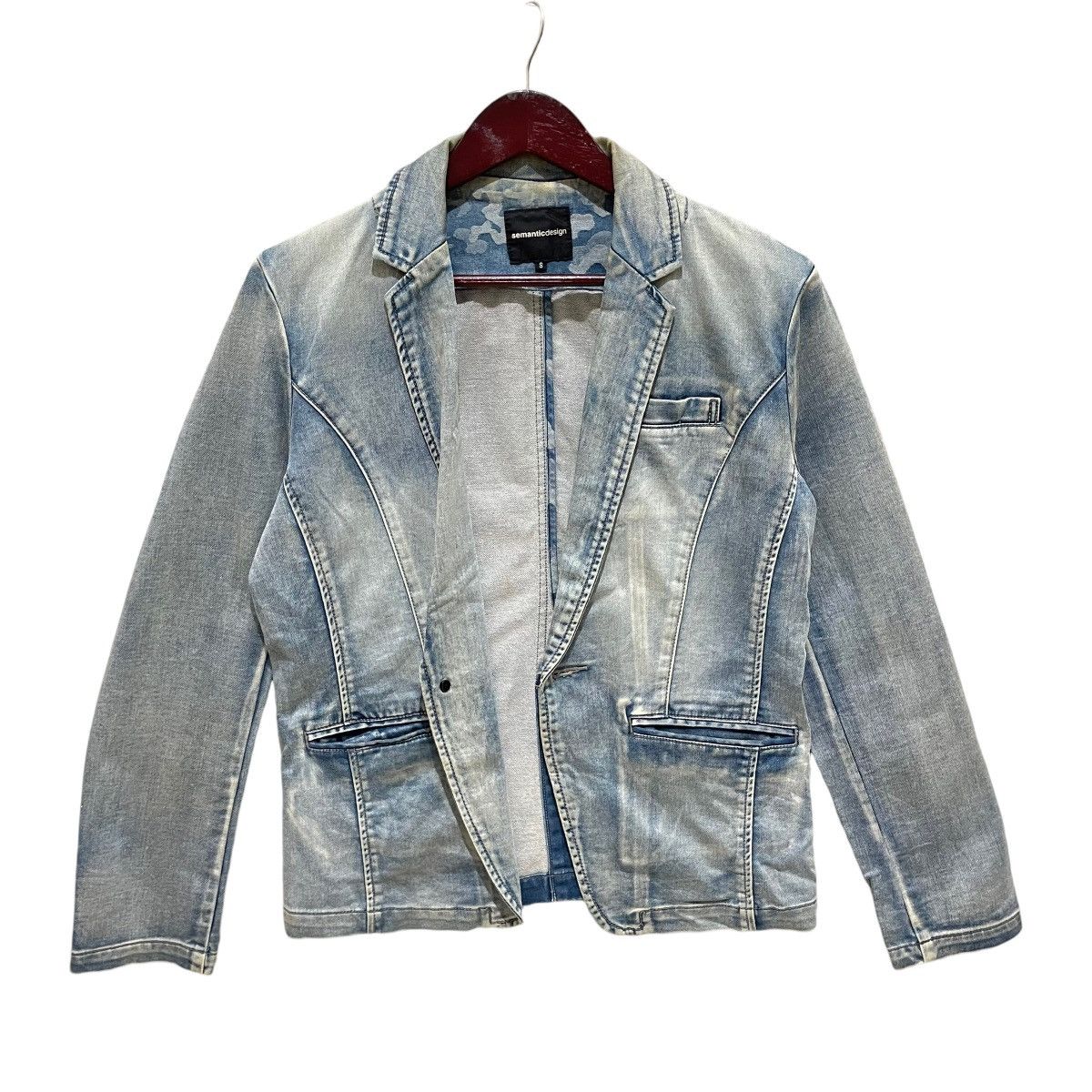 If Six Was Nine × Japanese Brand × semanticdesign Semantic Design Distressed Denim Jacket Size US S / EU 44-46 / 1 - 7 Thumbnail