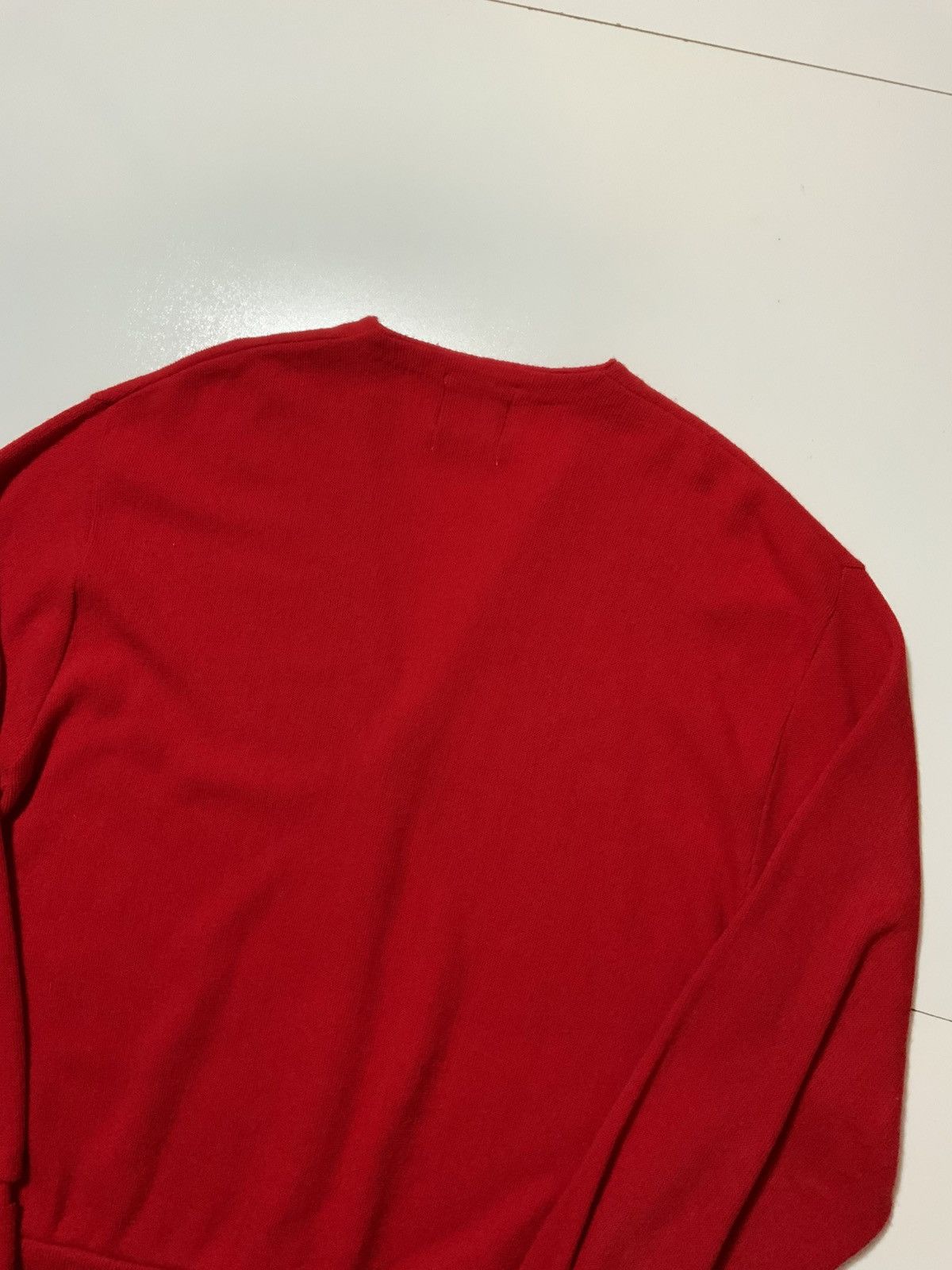 Other Vintage 70s 80s Pine State Red Acrylic Knit Cardigan Sweater Size US XL / EU 56 / 4 - 4 Thumbnail