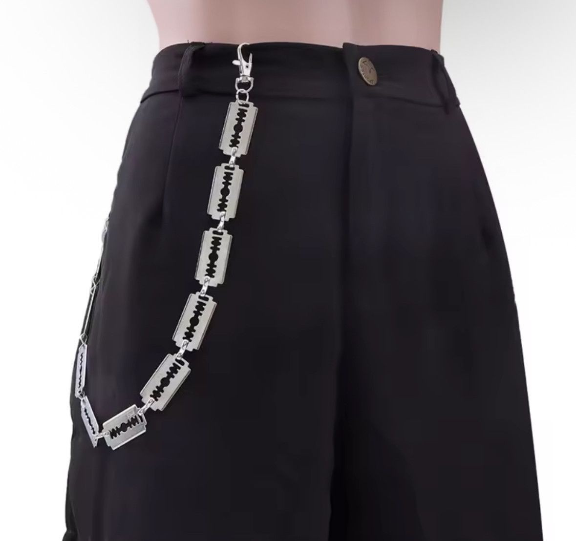 Other Punk Blade Metal Pants Chain Wallet Belt Chain Cross Pendant Size ONE SIZE - 6 Thumbnail