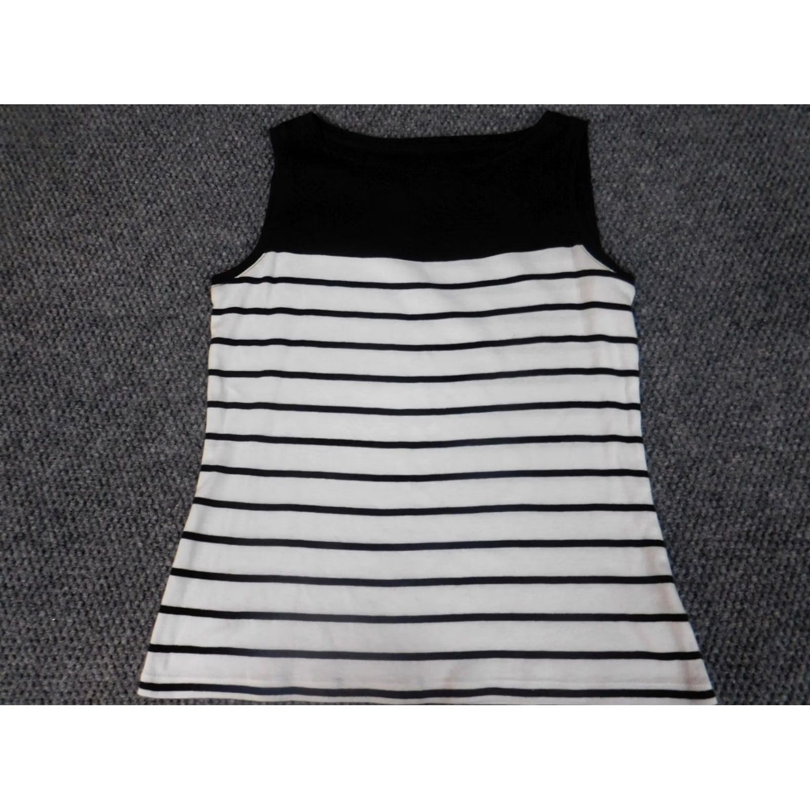 Talbots Talbots Blouse Shirt Women 0P Petite Sleeveless White Striped Crew Neck Cotton Rayon Casual Button Vintage No Size XS / US 0-2 / IT 36-38 - 3 Thumbnail