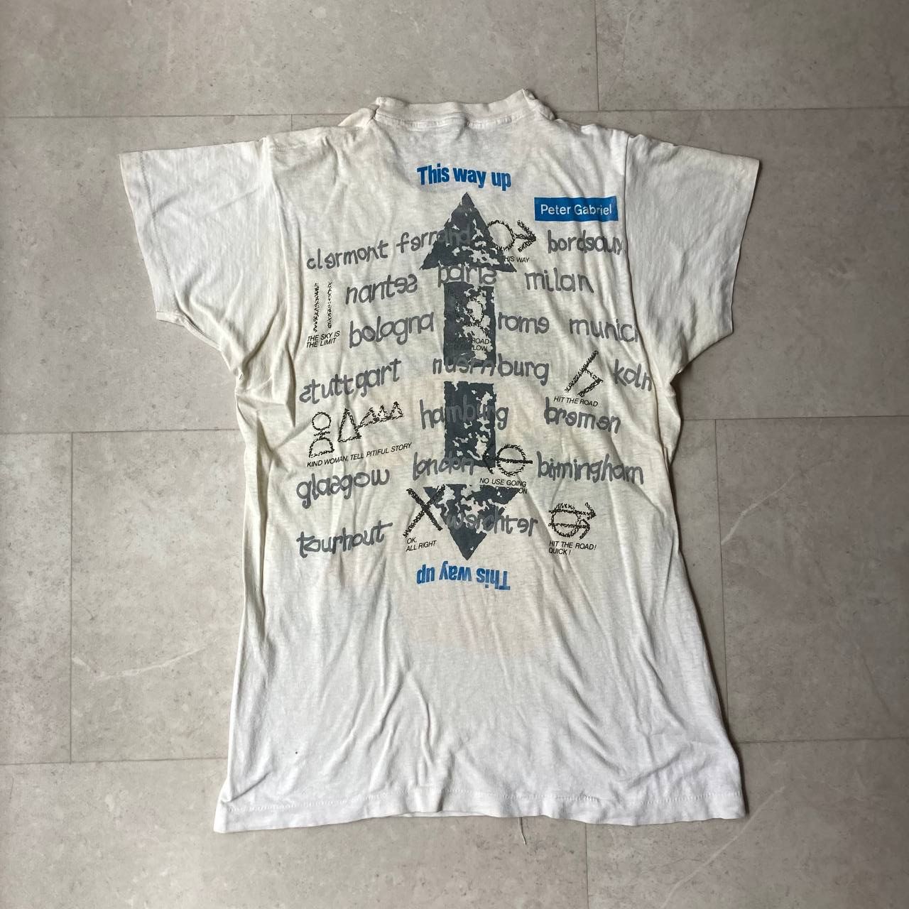 Band Tees 80s Peter Gabriel Genesis This Way Up Tour Rock Band Size US L / EU 52-54 / 3 - 7 Thumbnail