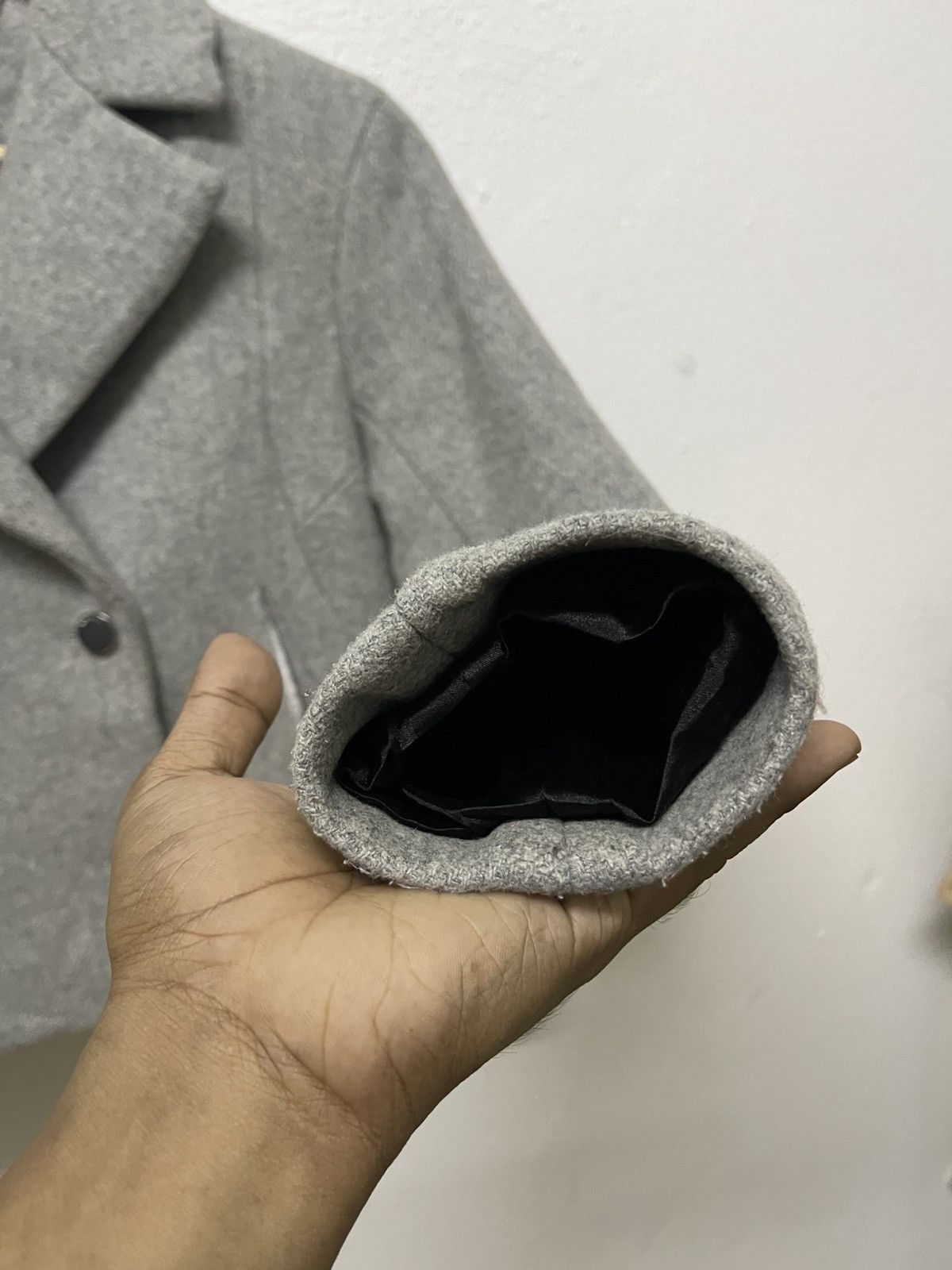 Ted Baker 2000s TED BAKER LONDON DOUBLE BREASTED CROP WOOL JACKET Size XS / US 0-2 / IT 36-38 - 8 Thumbnail