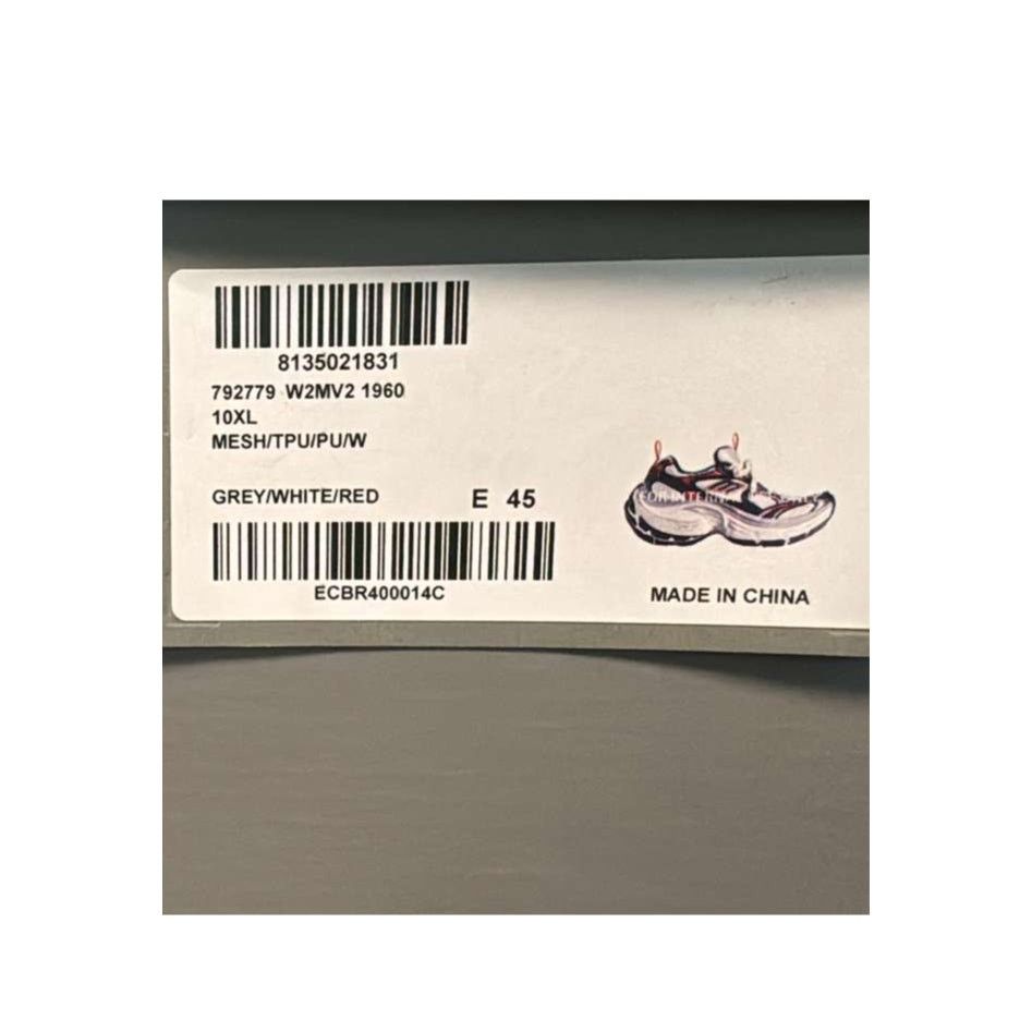 Balenciaga o1rshd1 10XL Sneakers Mesh in Grey/White/Red Size US 12 / EU 45 - 17 Thumbnail