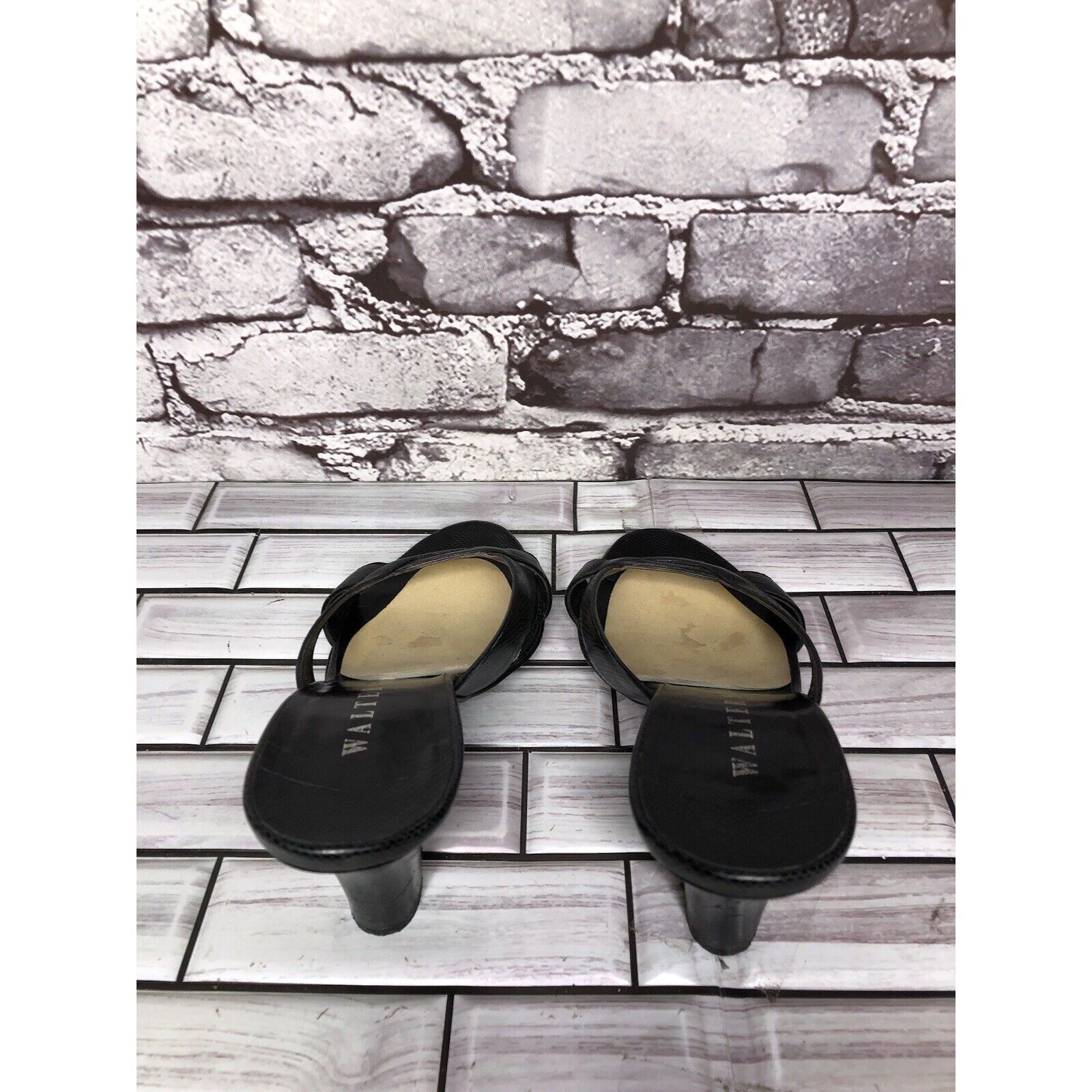 Walter Steiger Walter Steiger Black Leather Python Print Heel Sandals Women Size US 8.5 / IT 38.5 - 5 Thumbnail