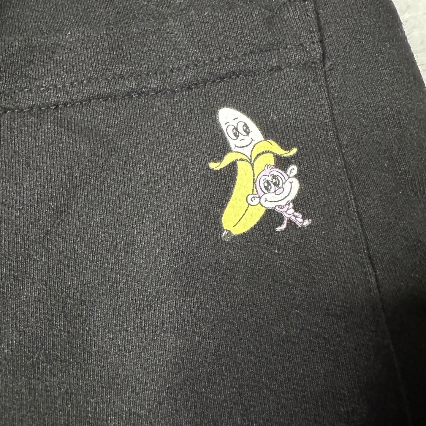 Designer Bananas Monkey Premium Logo Sweat Shorts 7.5” Black Men’s S Size US 30 / EU 46 - 5 Thumbnail