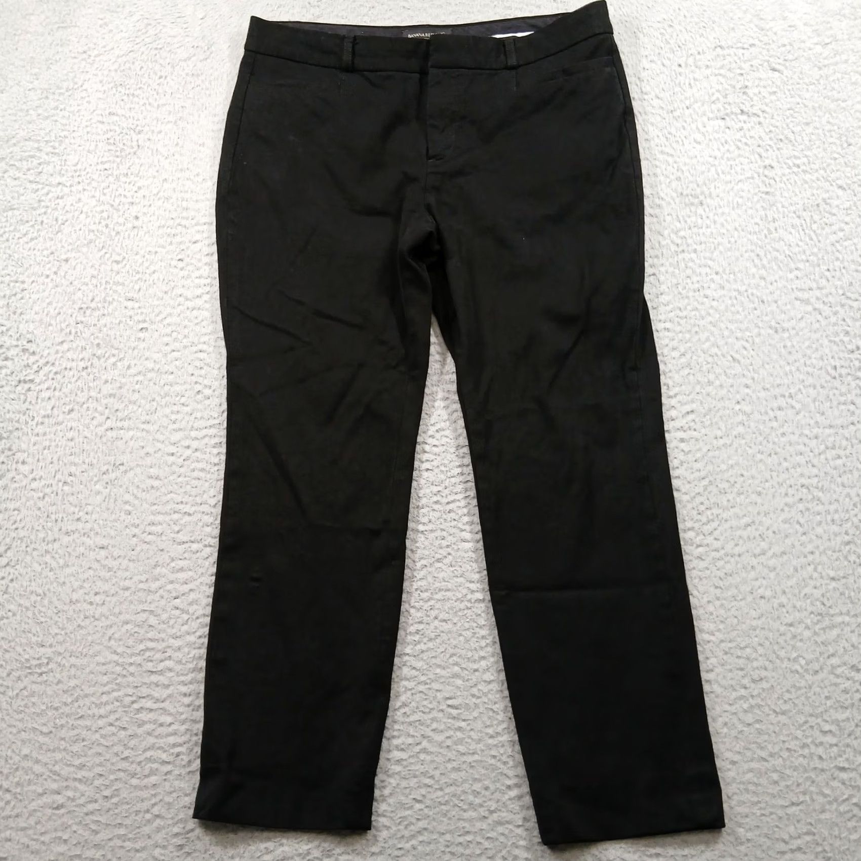 Banana Republic Sloan Curvy Banana Republic Black Stretch Pants - Business Workwear | Sale Size 32" / US 10 / IT 46 - 2 Thumbnail