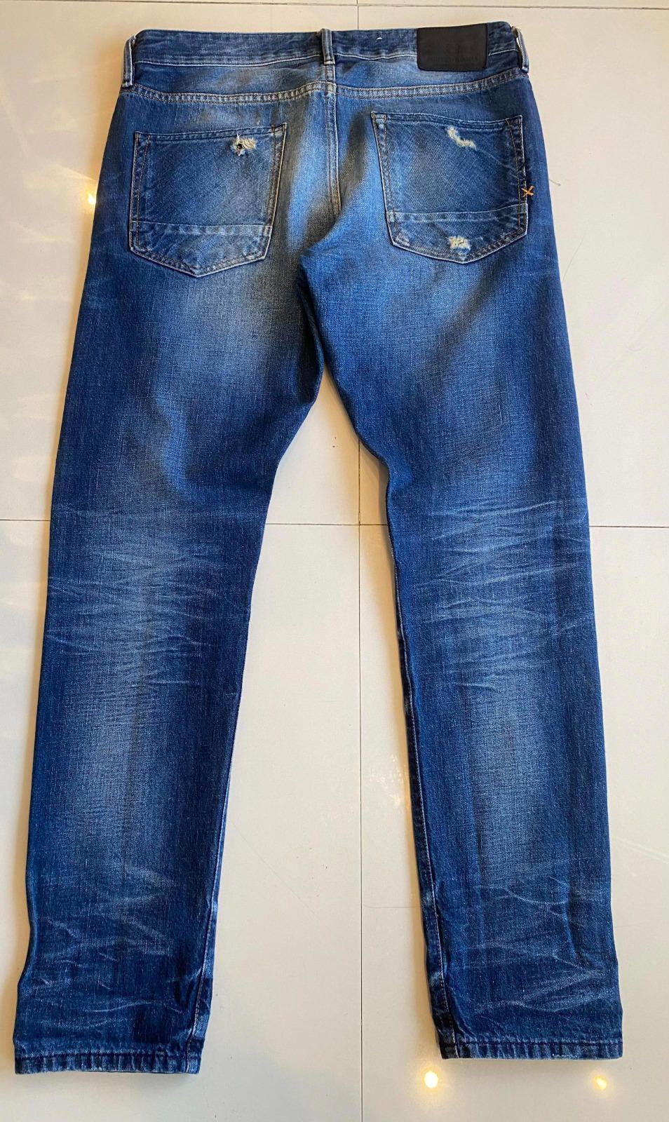 Scotch & Soda Scotch & Soda Mens Jeans Ralston Blue Distressed Size 33 Size US 33 - 2 Thumbnail
