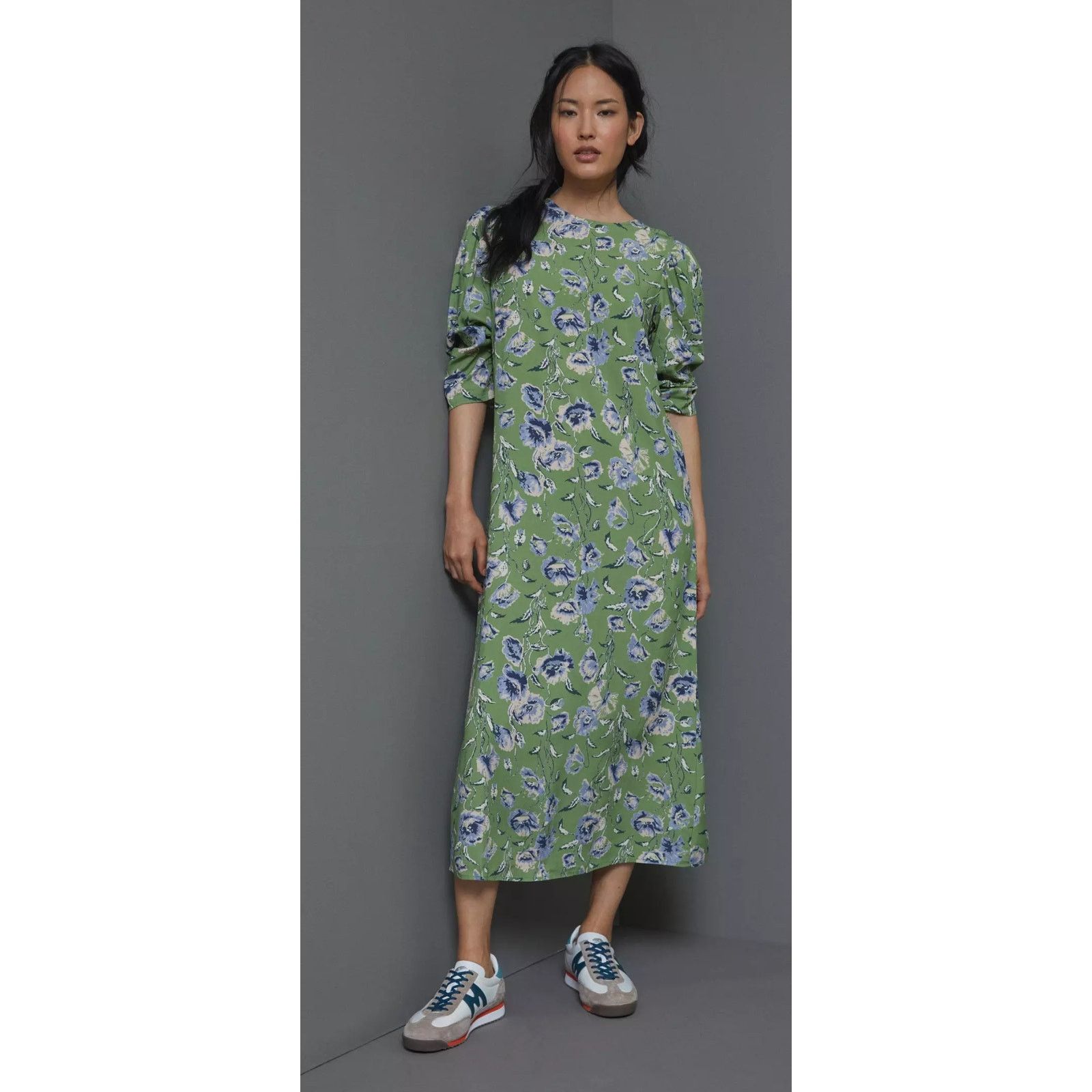 knee length dresses for ladies White Star Maxi Dress - Contemporary Art Print Gown