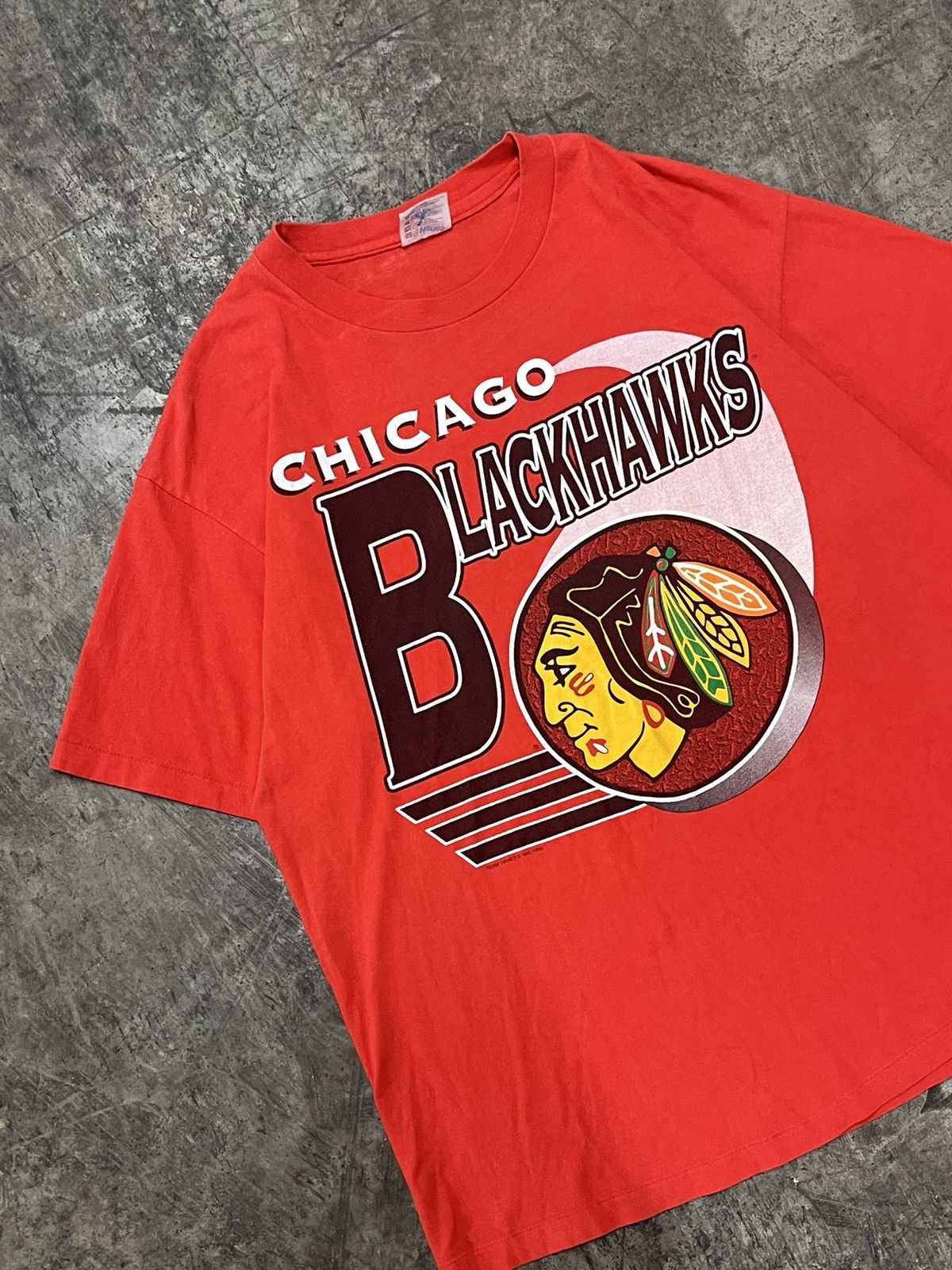 Vintage Chicago Blackhawks vintage tee shirt NHL rare hype hockey Size US XL / EU 56 / 4 - 3 Thumbnail
