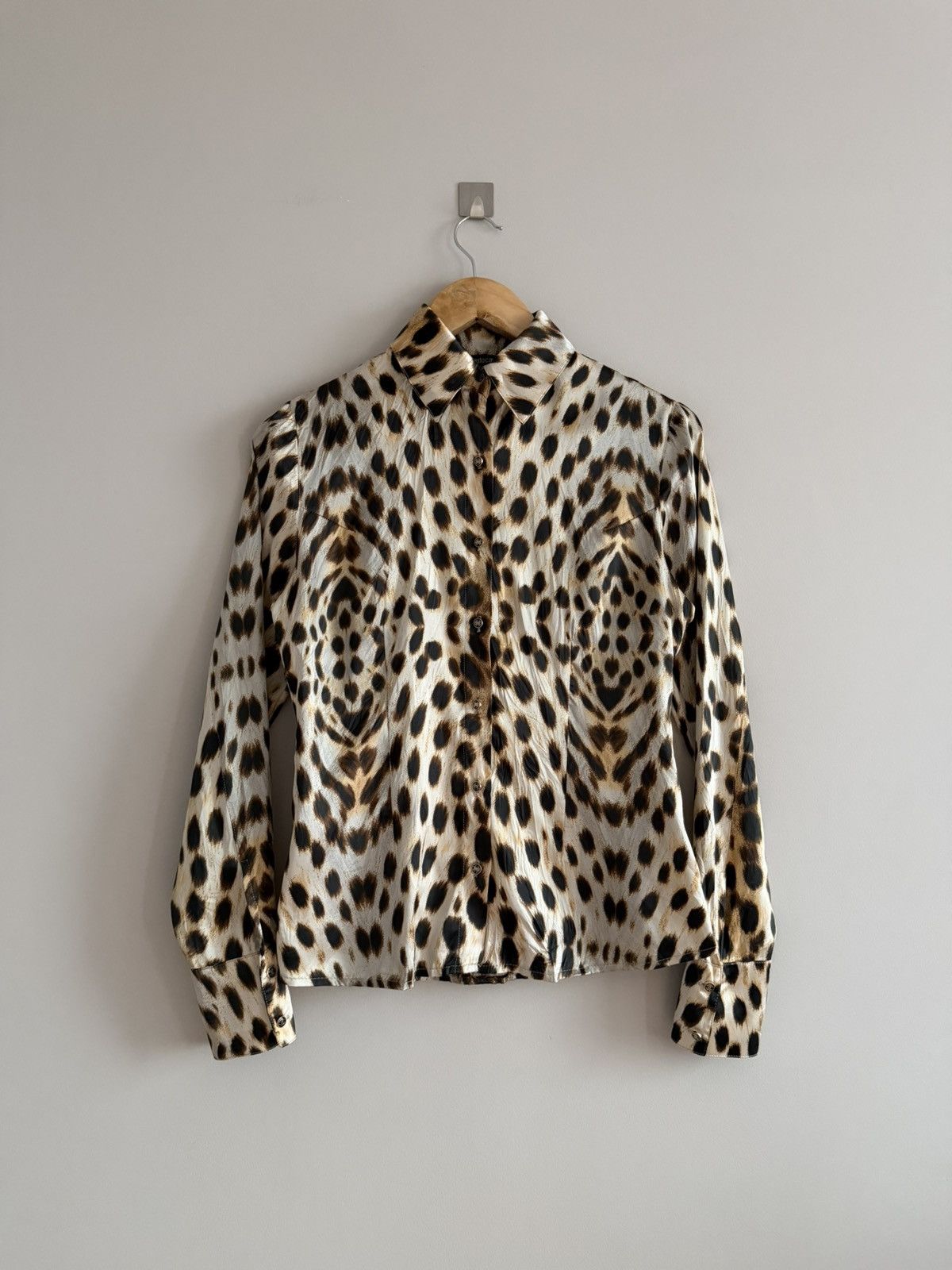 Roberto Cavalli Roberto Cavalli Vintage Leopard Print Shirt Y2K Size S / US 4 / IT 40 - 1 Thumbnail