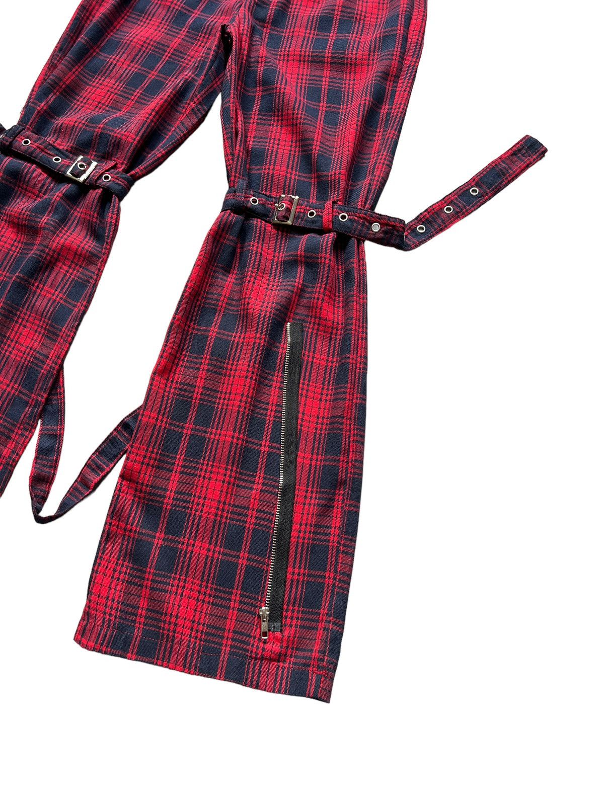 Japanese Brand Unknown Tartan Punk Bondage Pants Size US 27 - 3 Thumbnail