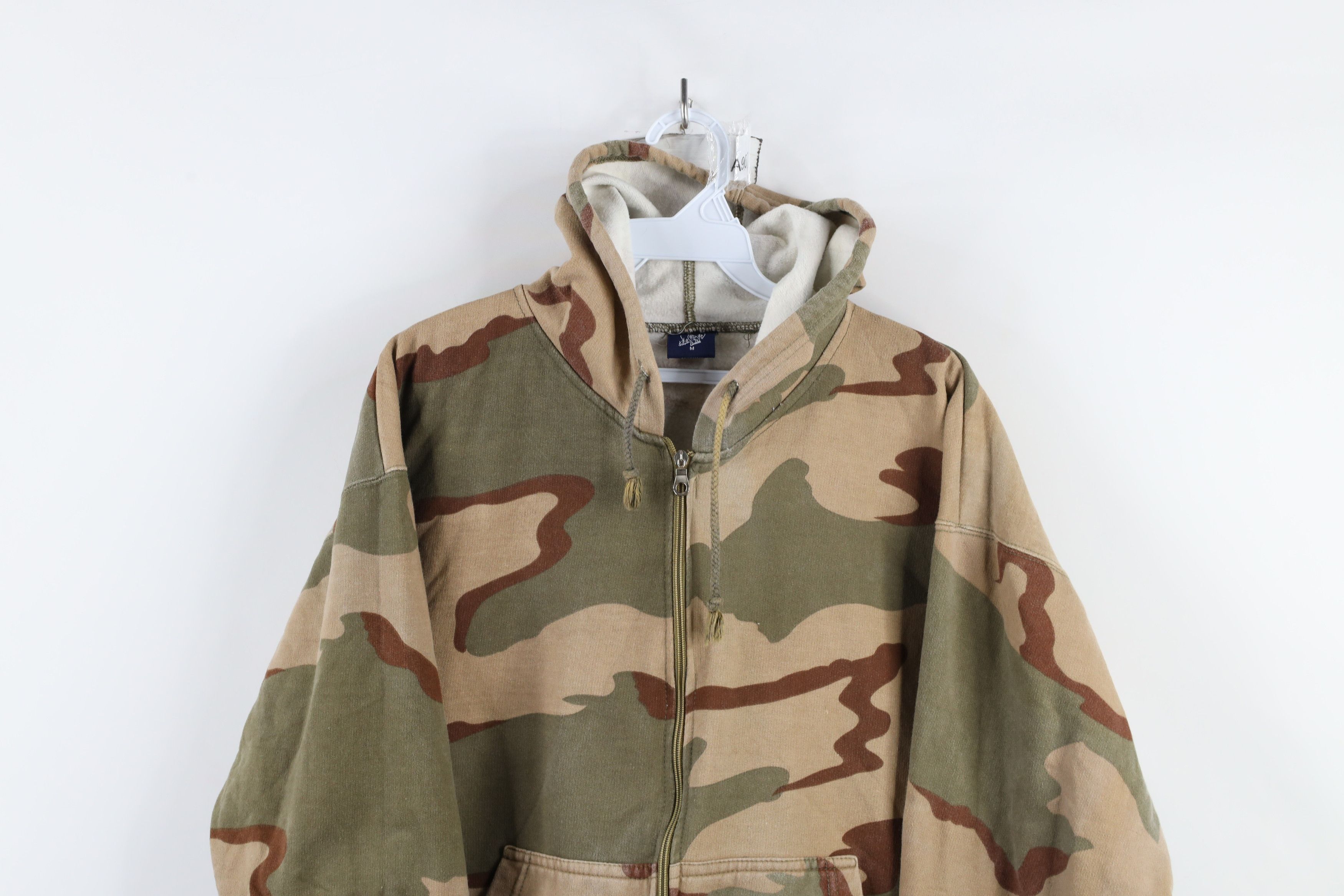Vintage Vintage 90s Streetwear Camouflage Full Zip Hoodie Sweatshirt Size US M / EU 48-50 / 2 - 2 Thumbnail