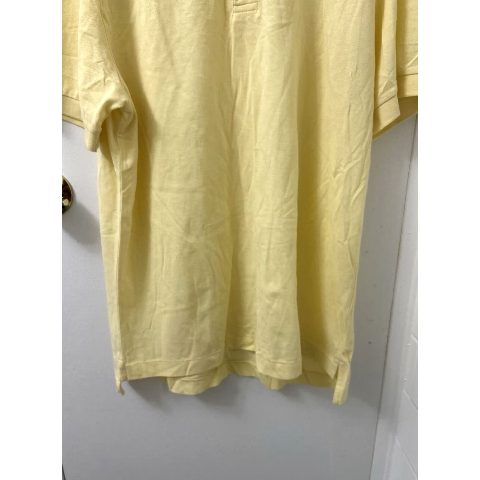 Calvin Klein Calvin Klein Polo Shirt Mens Large Yellow NWT Solid Short Sleeve Golf Size US L / EU 52-54 / 3 - 3 Thumbnail