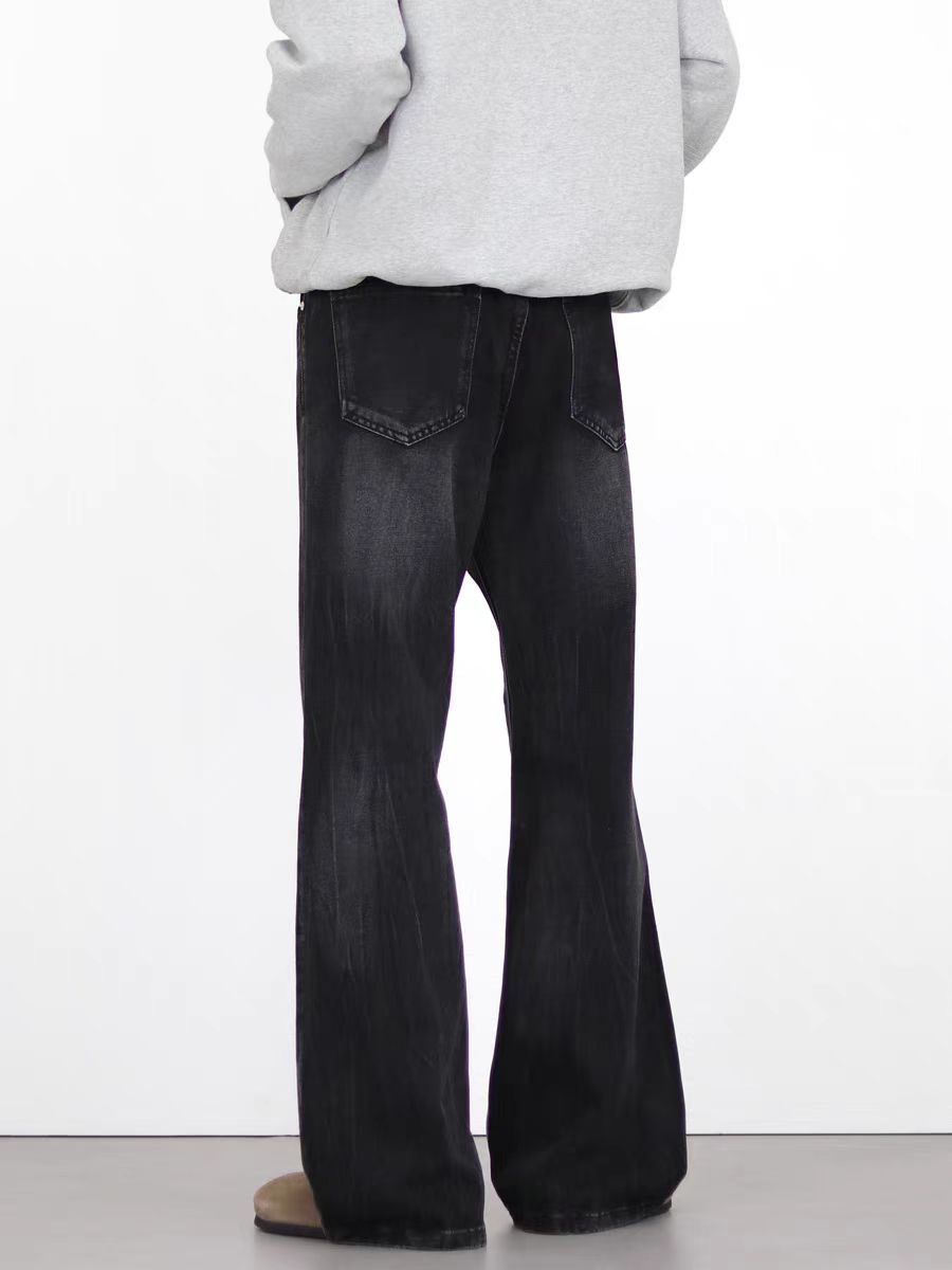 Japanese Brand × Jean Washed Vintage Lightning Textured Micro Flare Jeans Size US 32 / EU 48 - 5 Thumbnail