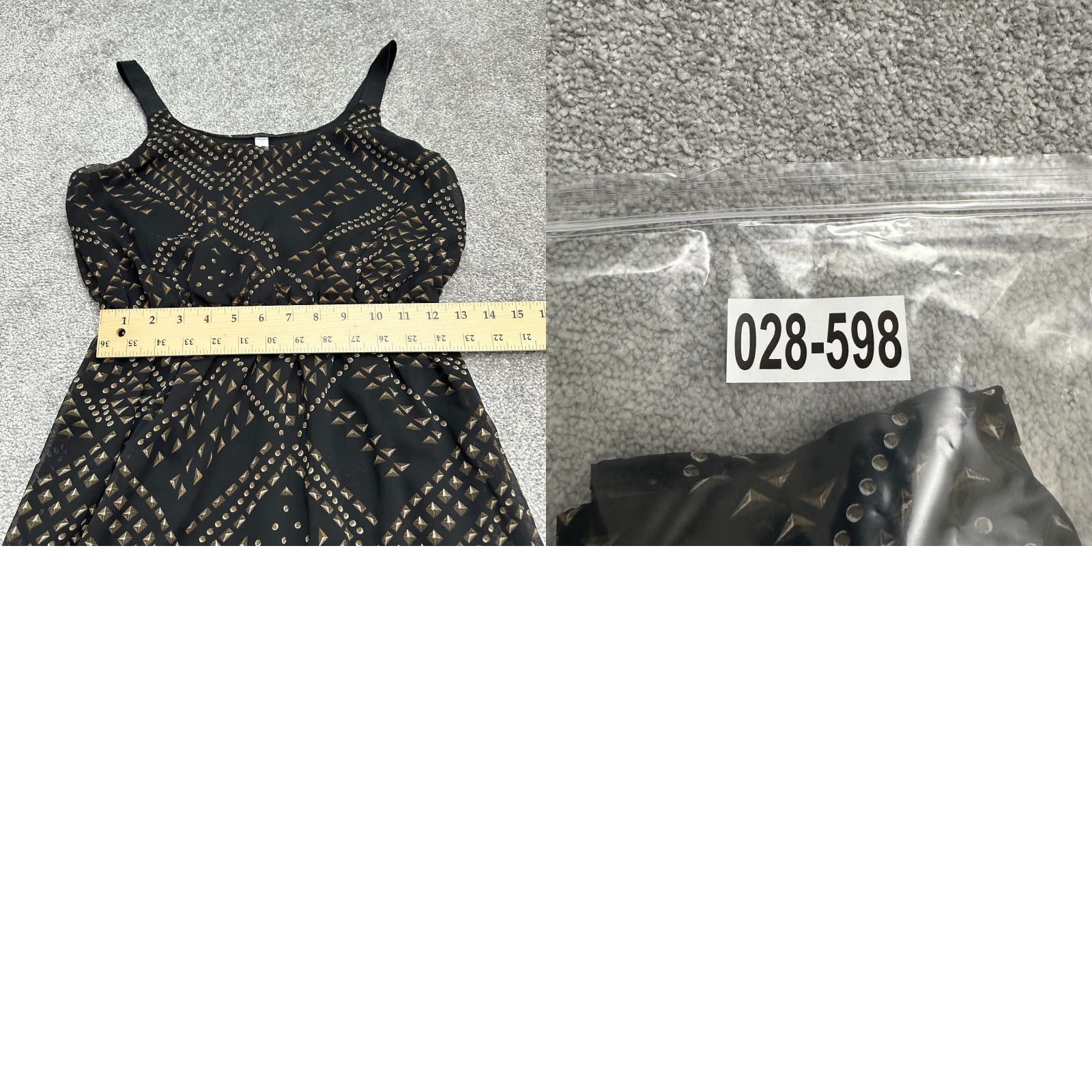 Vintage Xhilaration Dress A-Line Midi Womens Medium Black Geometric Sleeveless Casual Size M / US 6-8 / IT 42-44 - 8 Thumbnail