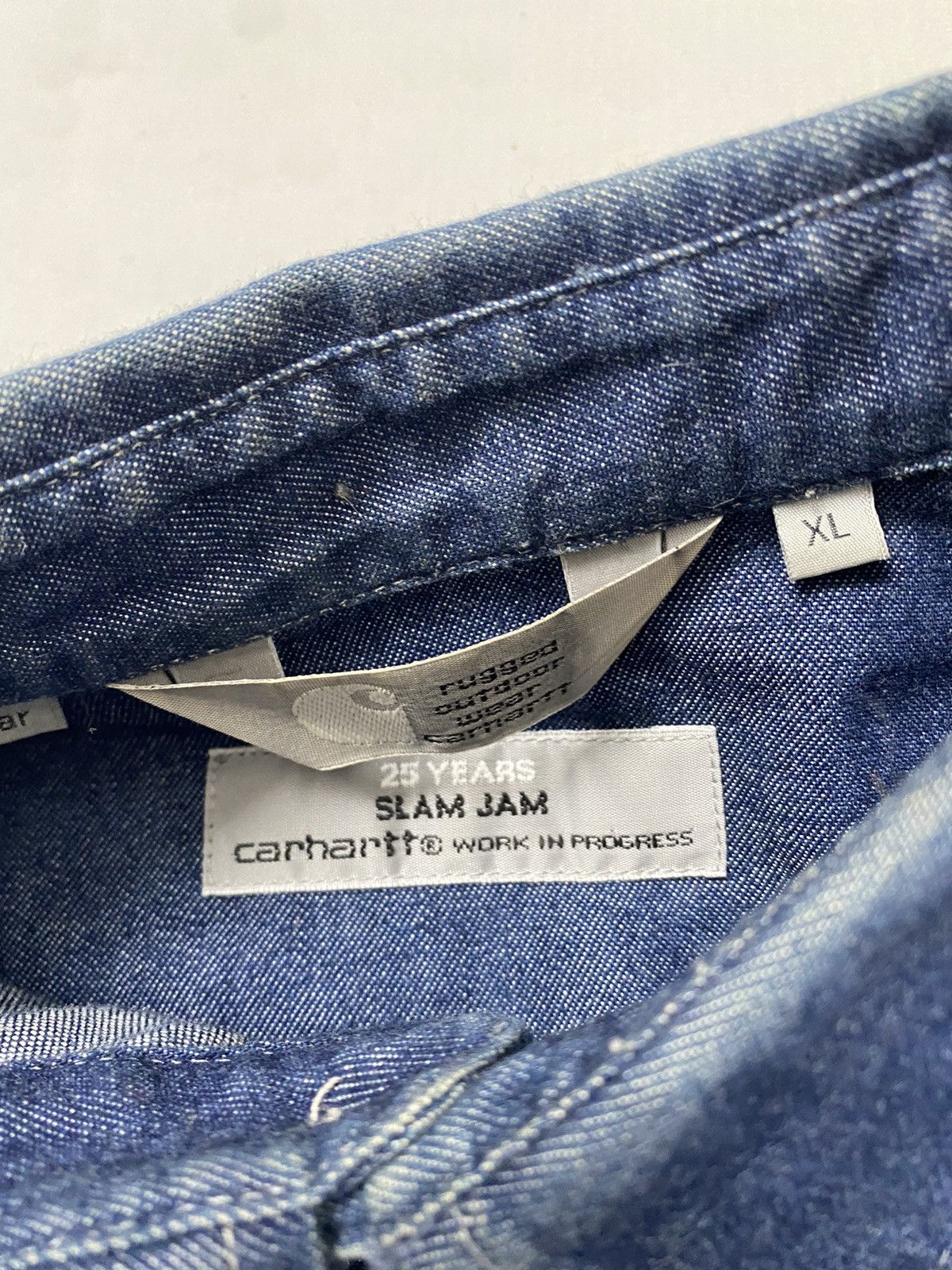 Carhartt Wip Carhartt WIP X Slam Jam shirt size XL used blue denim Size US XL / EU 56 / 4 - 6 Thumbnail