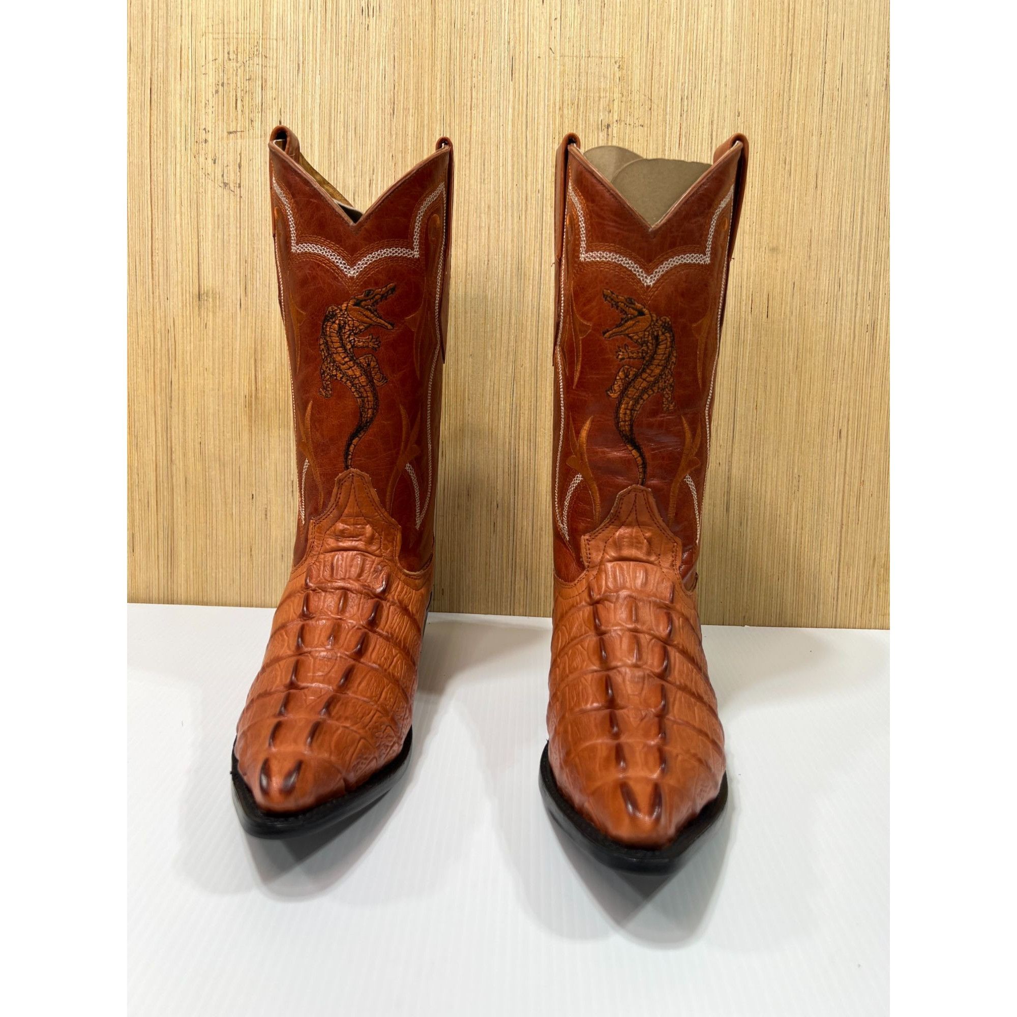 Arles Wester Collection - Men\'s Leather Shoulder Boots - Brown - # 8 This cute western vintage cowboy graphic tee just arrived  main image 2