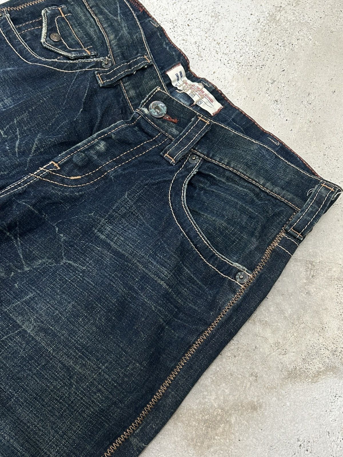 Hysteric Glamour Vintage Extreme Flared Jeans 1927 Brand Distressed Denim Size US 34 / EU 50 - 8 Thumbnail