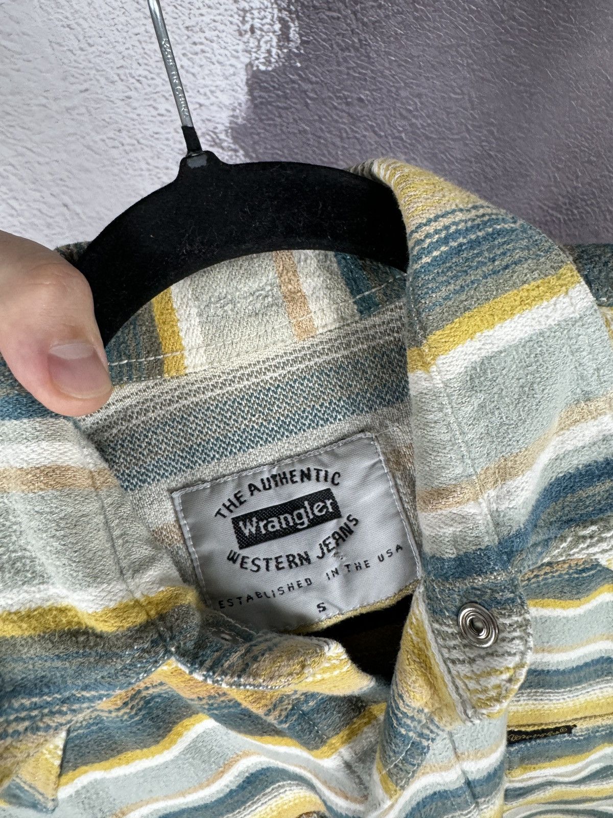 Vintage Wrangler vintage Authentic Western Jeans striped shirt Size US S / EU 44-46 / 1 - 9 Thumbnail