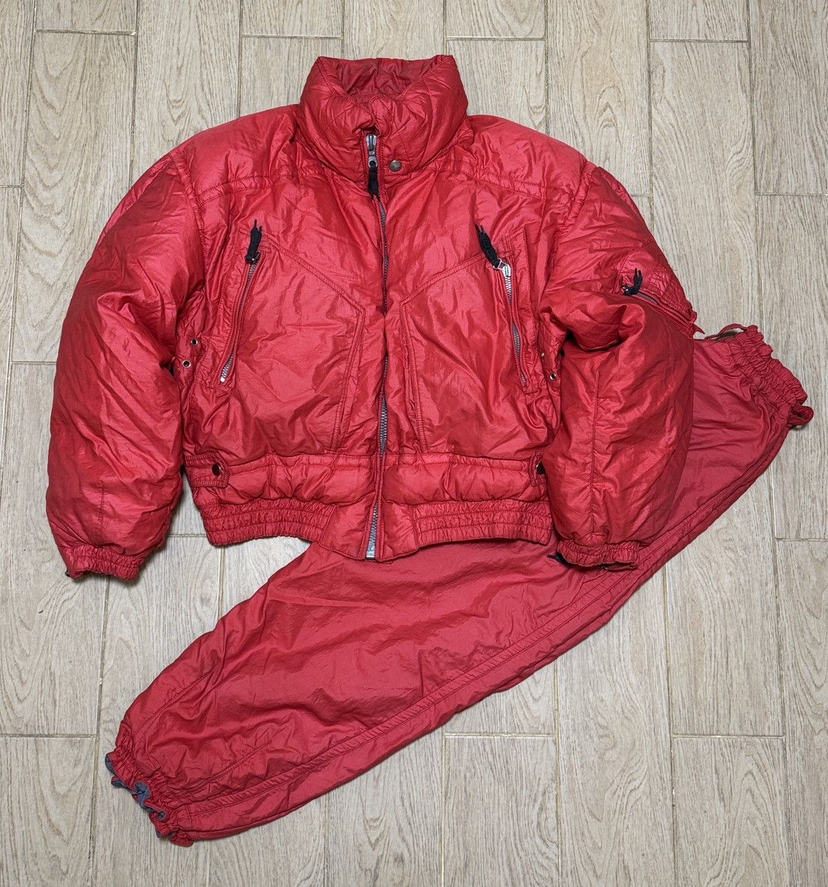 JET SET Vintage JETSET Full Ski Suit Puffer Jacket / Two Sided Pants Size US M / EU 48-50 / 2 - 1 Thumbnail