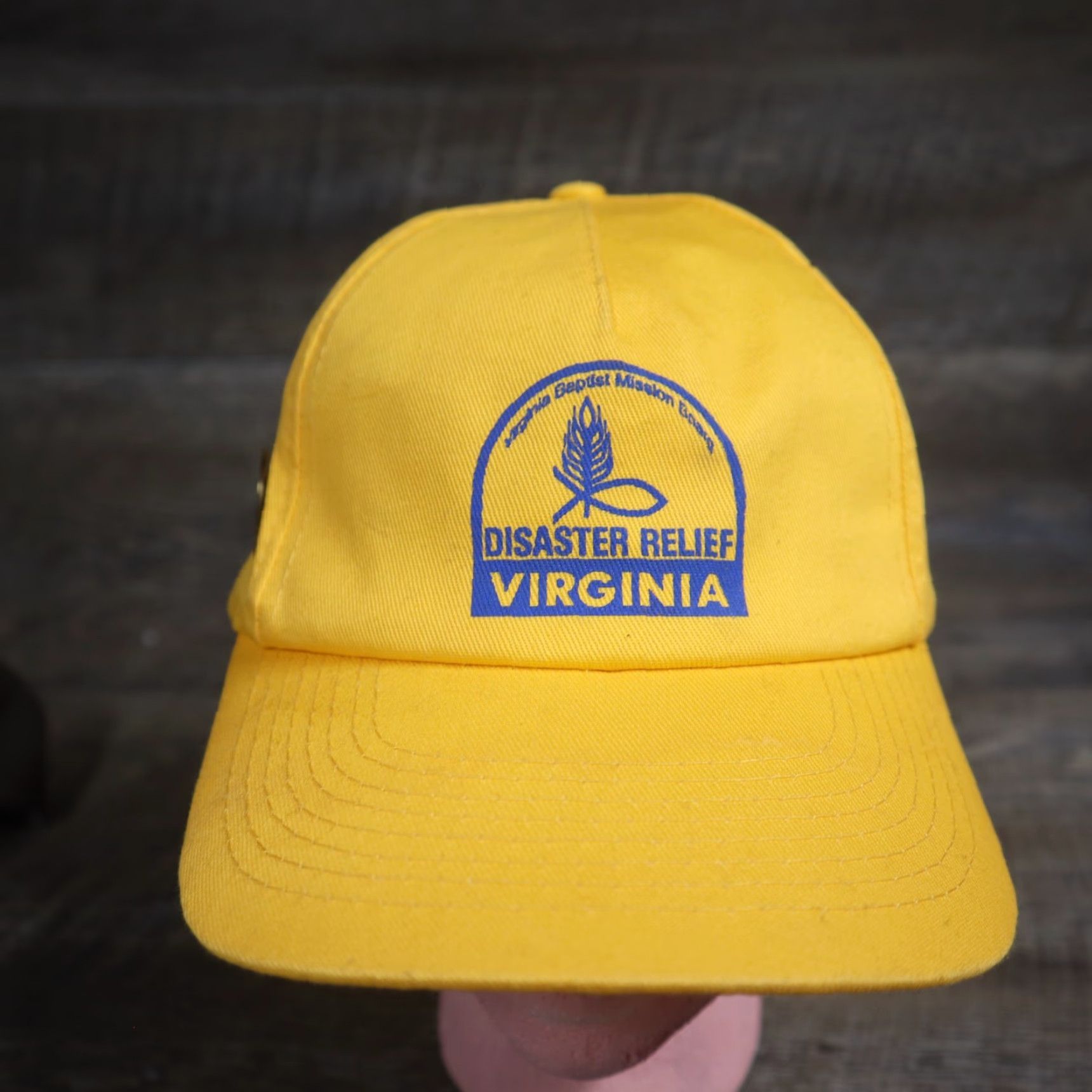 Vintage Disaster Relief SBC of Virginia Hat Trucker Yellow Snapback Cap Mens One Size Polyester Hat Size ONE SIZE - 2 Thumbnail