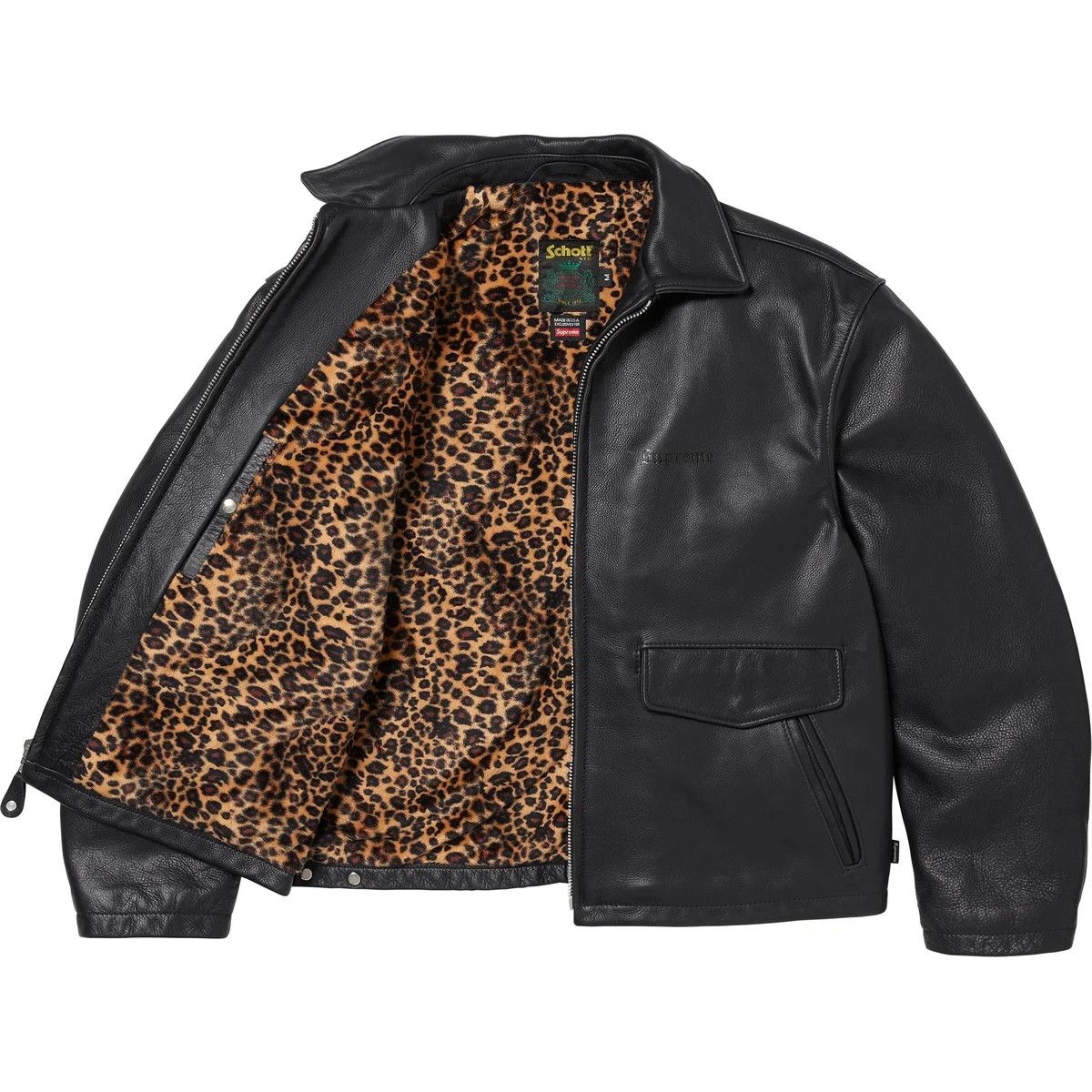 Schott × Supreme Supreme®/Schott® Leather Racer Jacket Size US XL / EU 56 / 4 - 2 Thumbnail