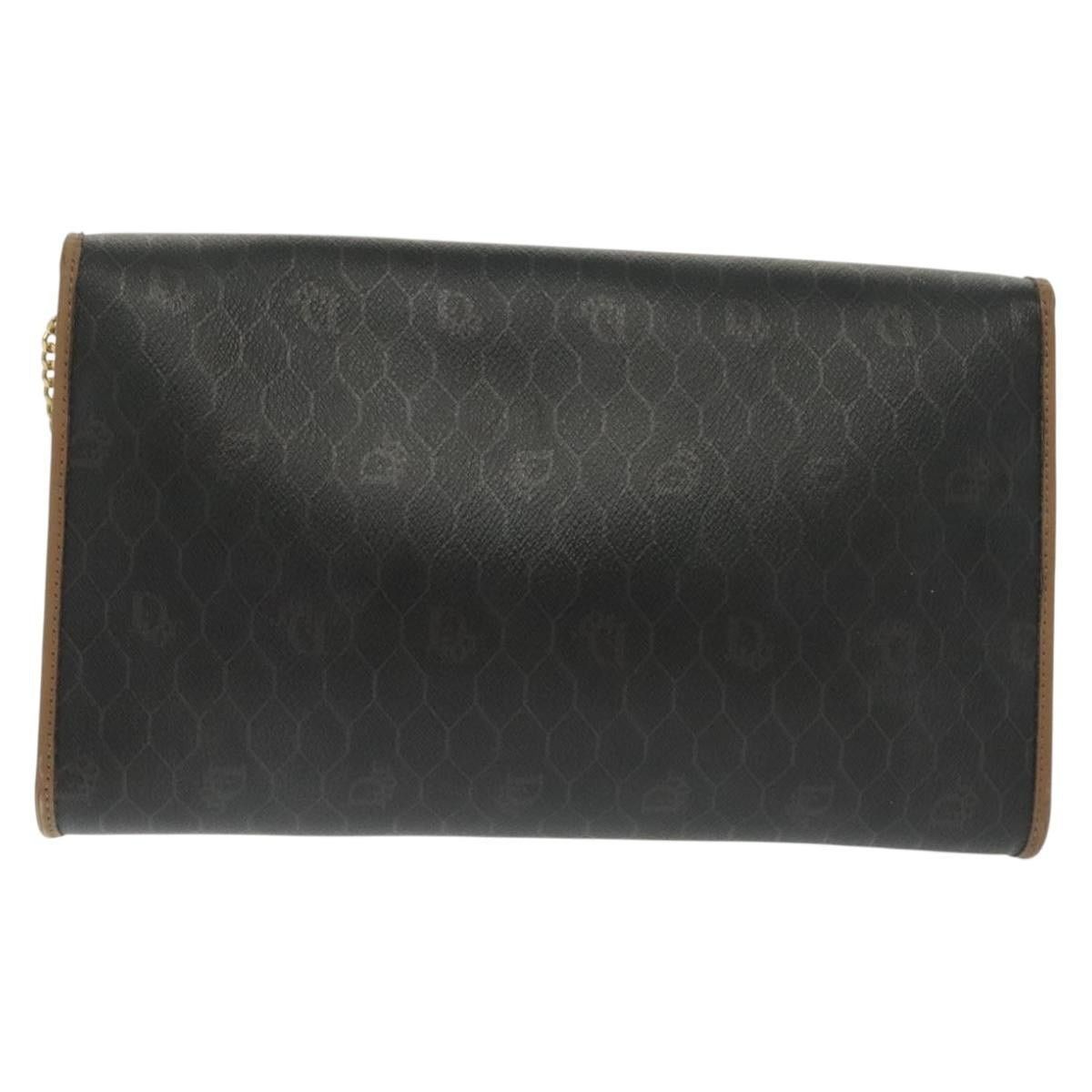 Dior DIOR Honeycomb Canvas Chain Shoulder Bag Pvc Black Gold Size ONE SIZE - 3 Thumbnail