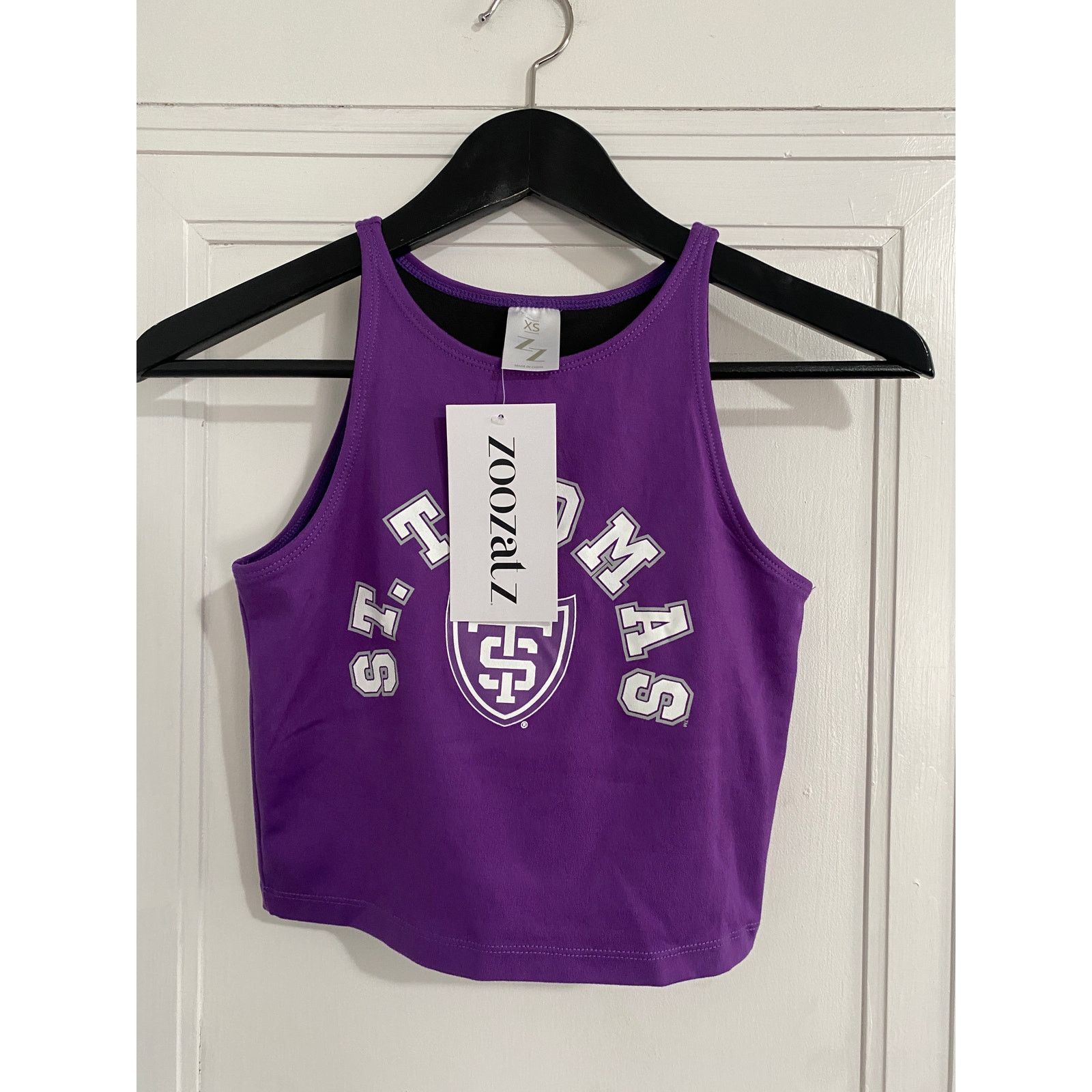 NCAA NWT University of St. Thomas Tommies Cropped Tank Top Sz XS Size XS / US 0-2 / IT 36-38 - 2 Thumbnail
